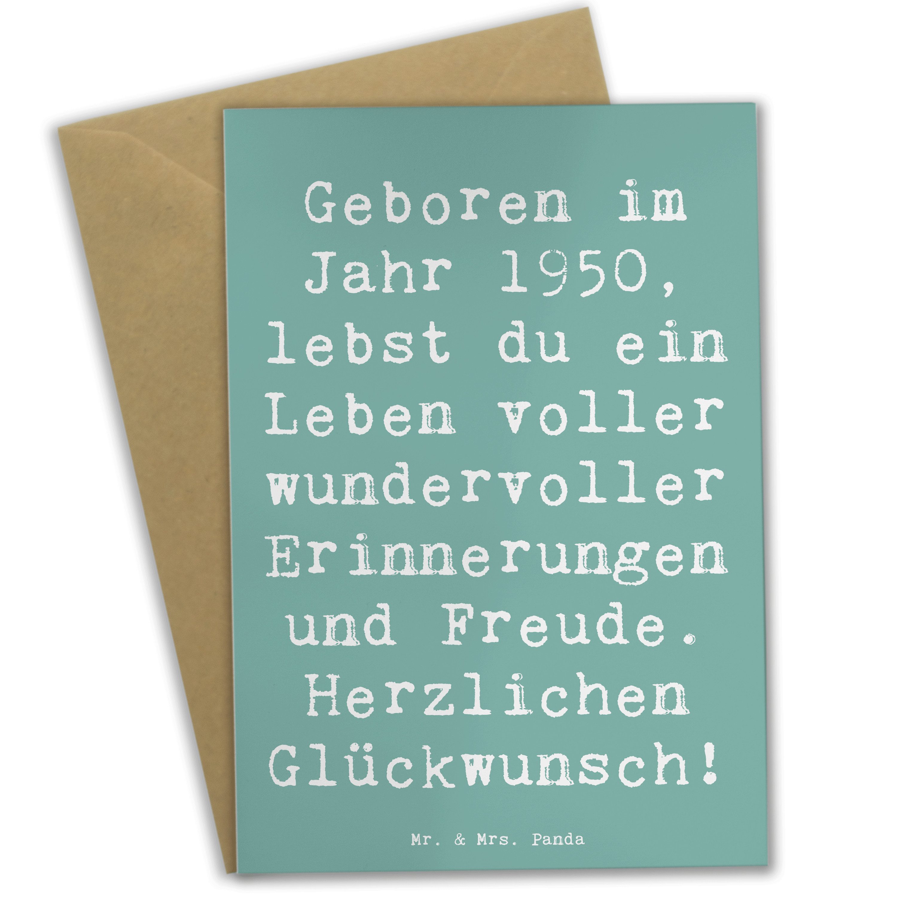 Grußkarte Spruch 1950 Geburtstag - Meeresbrise - Geschenk, Geboren im Jahr 1950