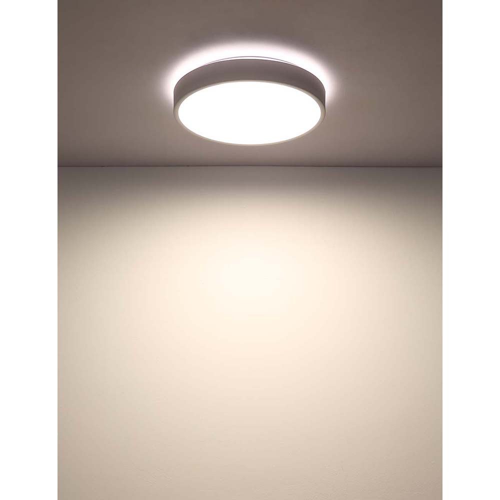 GLOBO LIGHTING LED Deckenleuchte, LED-Leuchtmittel fest verbaut, Farbwechsel, Neutralweiß, Kaltweiß, Warmweiß, Tageslichtweiß, LED Deckenleuchte Wohnzimmerlampe Metall weiß matt CCT
