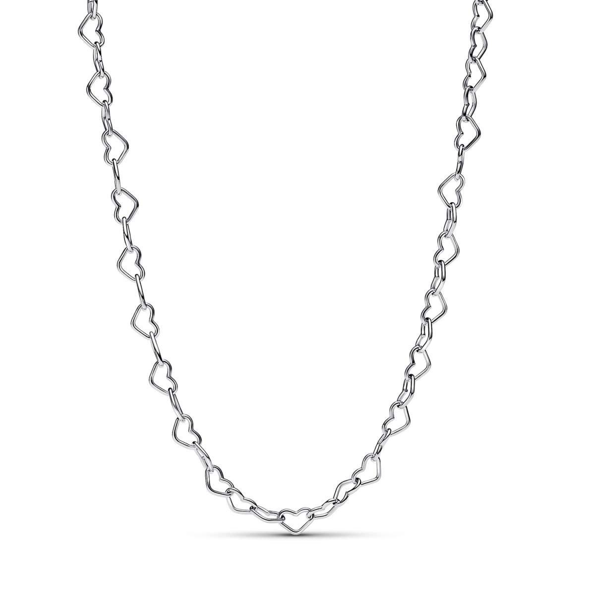 Pandora Kette ohne Anhänger 393334C00-45, für Damen-Collier Verbundene Herzen Silber