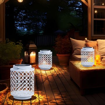 etc-shop LED Solarleuchte, LED-Leuchtmittel fest verbaut, Solarlampe Außenleuchte Gartendeko LED Laterne orientalisch 2er Set