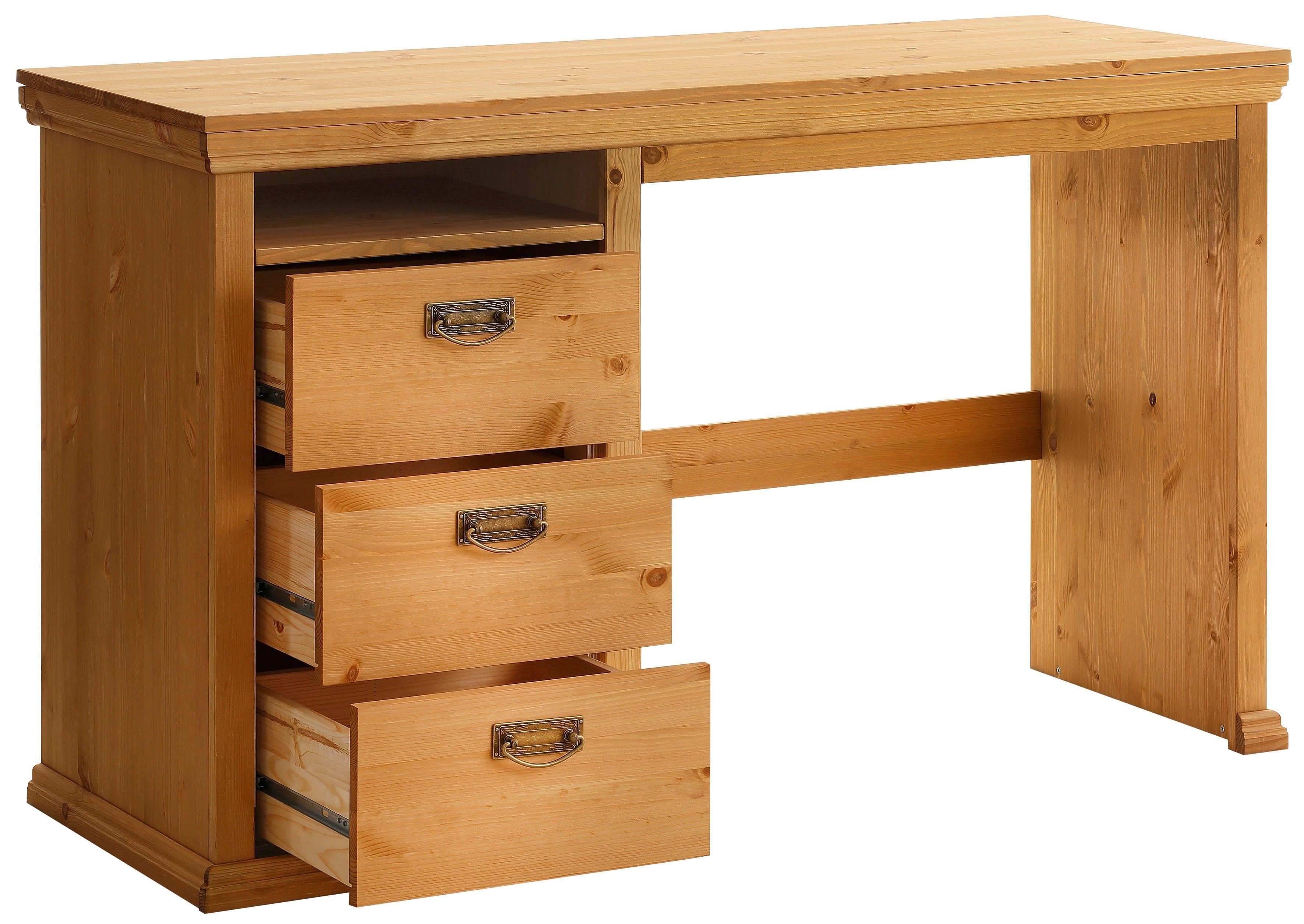 Home affaire Schreibtisch Konrad, aus zertifiziertem Massivholz, mit Schubl günstig online kaufen