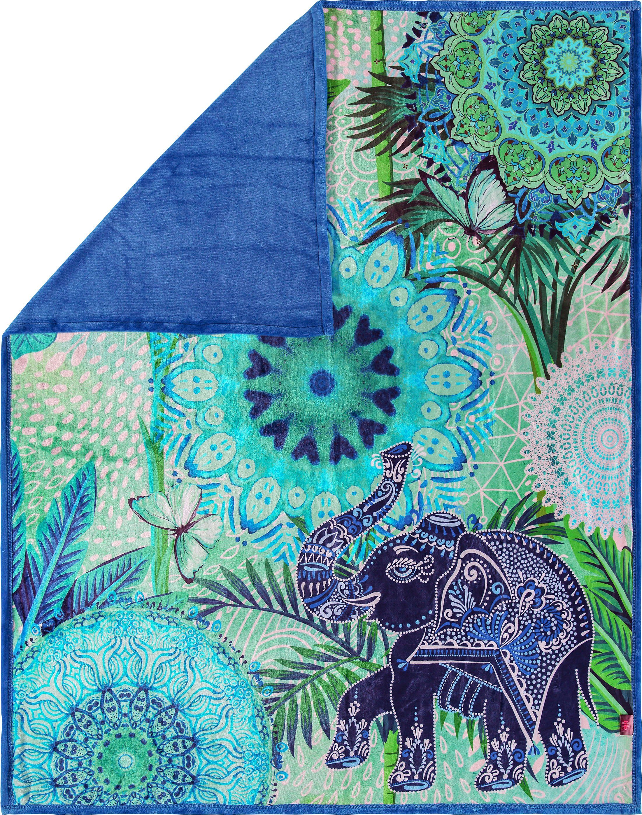 Mandalas mit Kuscheldecke und hip, Elefant, Plaid Isara,