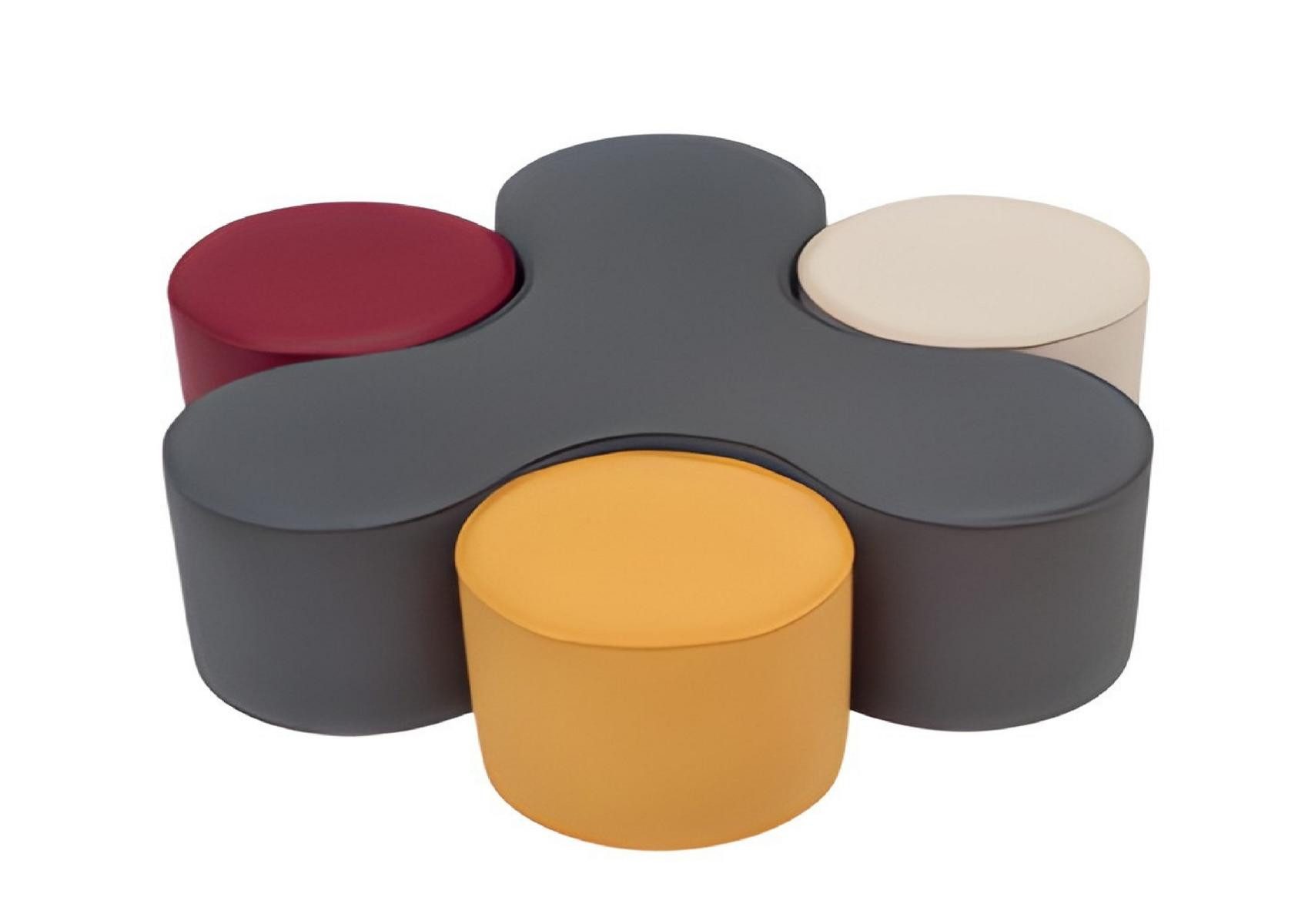 JVmoebel Hocker Designer Hocker-Set Textil Poufs Wohnzimmer Sitzhocker (4 St), Made in Europa