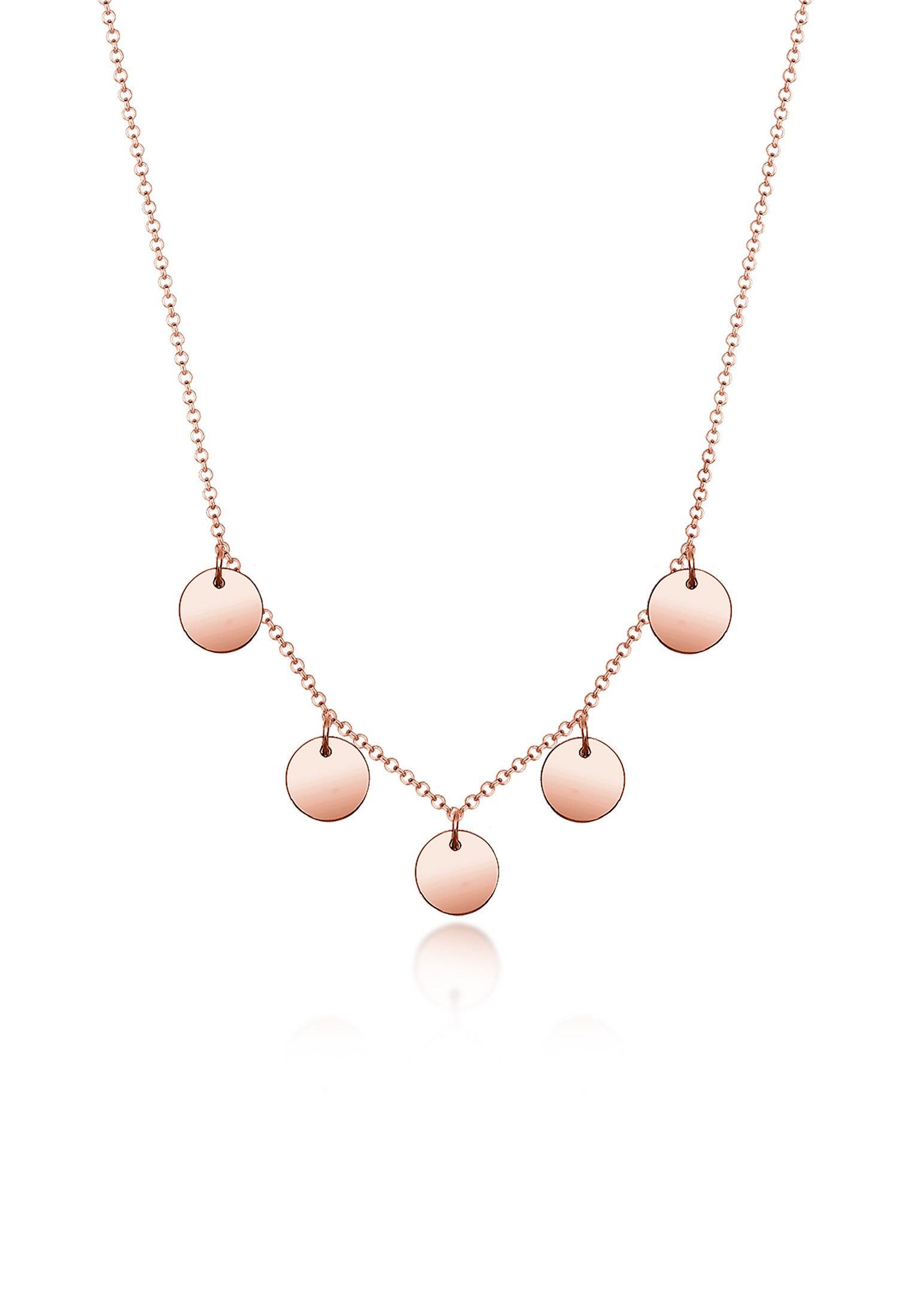 Kette mit Anhänger mit 5 Plättchen Anhänger 925 Silber