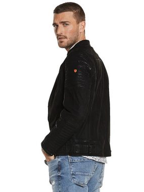 emilio adani Lederjacke Lederjacke mit Steppung