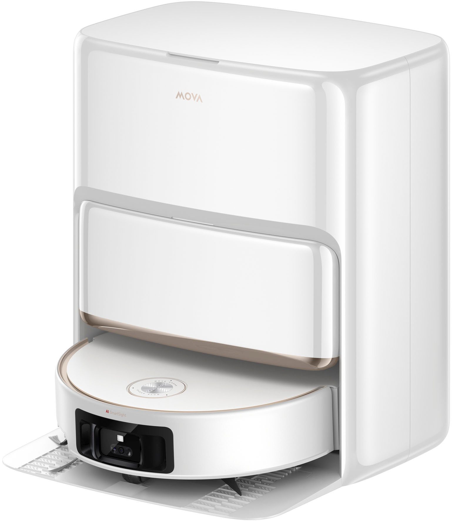 Mova Saugroboter Z60 Ultra Roller Complete, App- & Sprachsteuerung, 700 W, mit Beutel, Vollautomatische Basisstation, Anti-Verhedderungsbürste