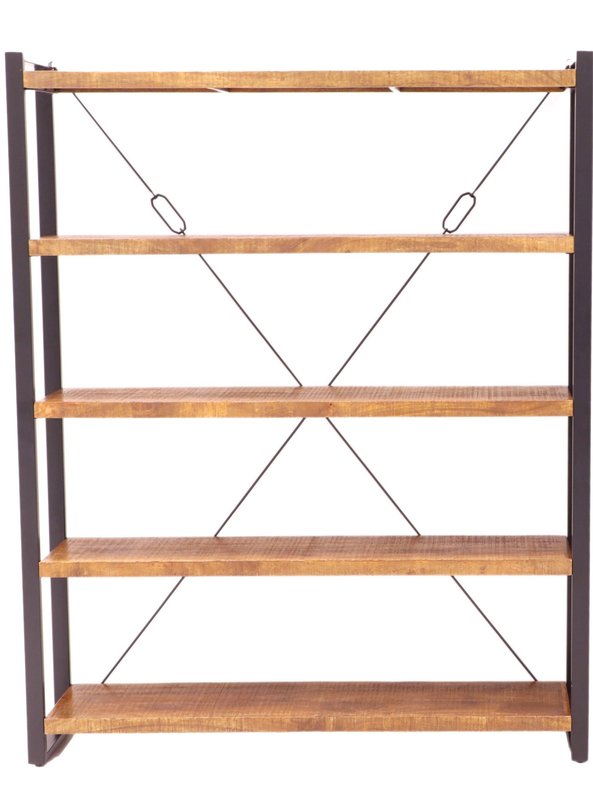 Indischesmoebelhausde Bücherregal Bücherregal Retro 160x200x35 aus Mangoholz