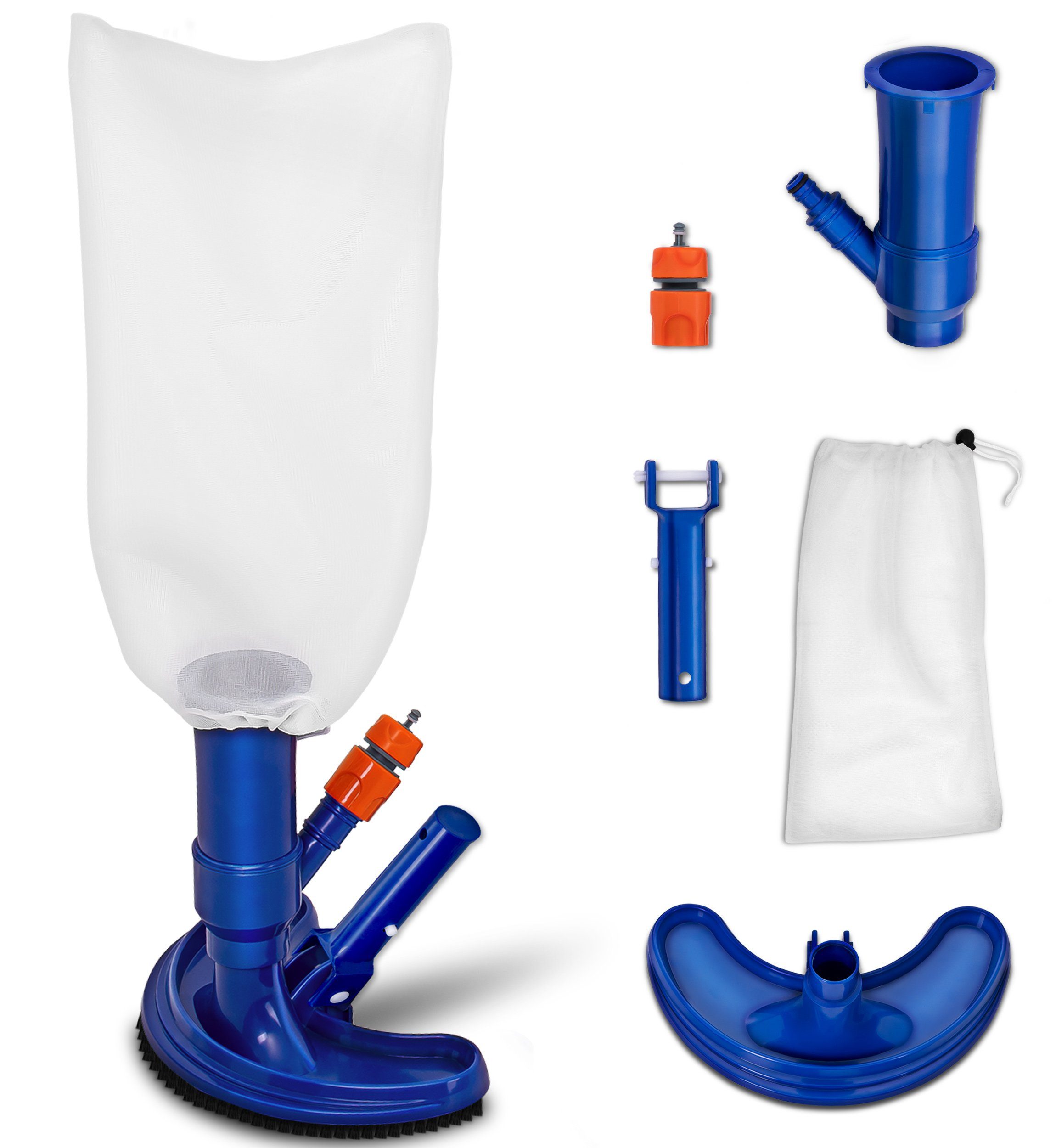 tillvex Poolbodensauger Pool Bodensauger Set, Poolsauger mit Saugbürste Teleskopstange