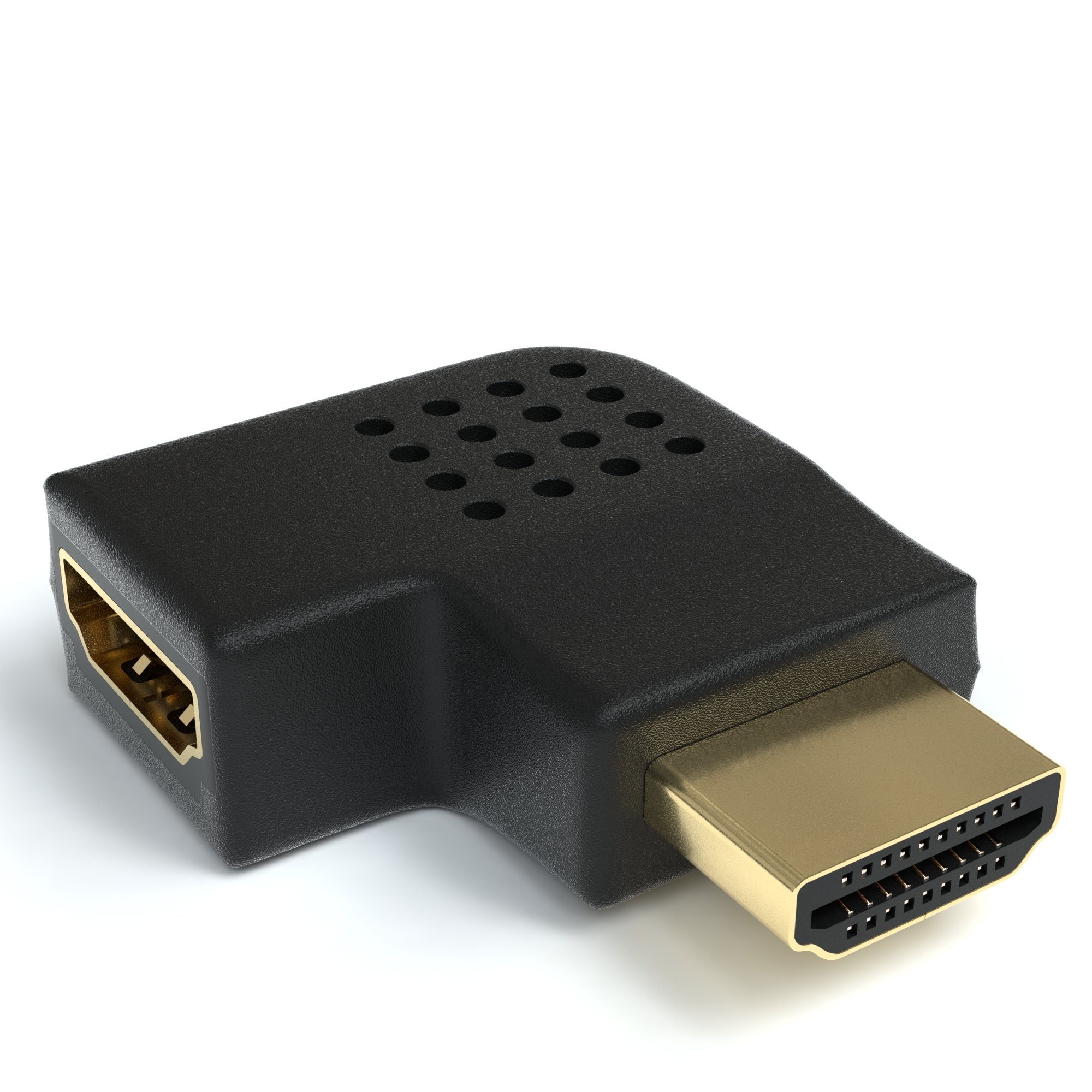 JAMEGA HDMI Winkel Adapter Links 90 Grad Flach gewinkelt 4K UHD 2160p Winkels HDMI-Adapter