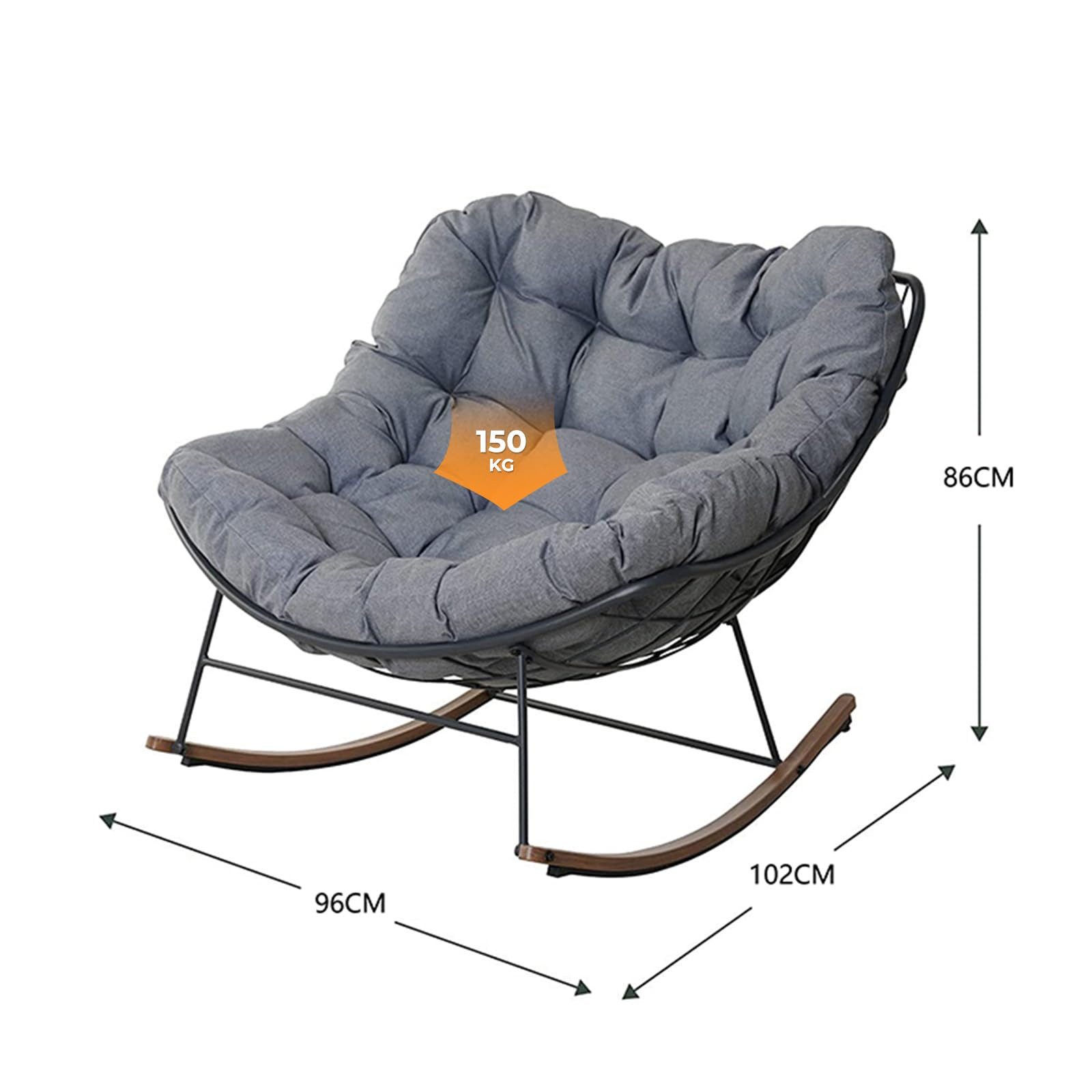 Grand patio Schaukelstuhl Schwingsessel Relaxstuhl für Garten, Wohnzimmer, günstig online kaufen