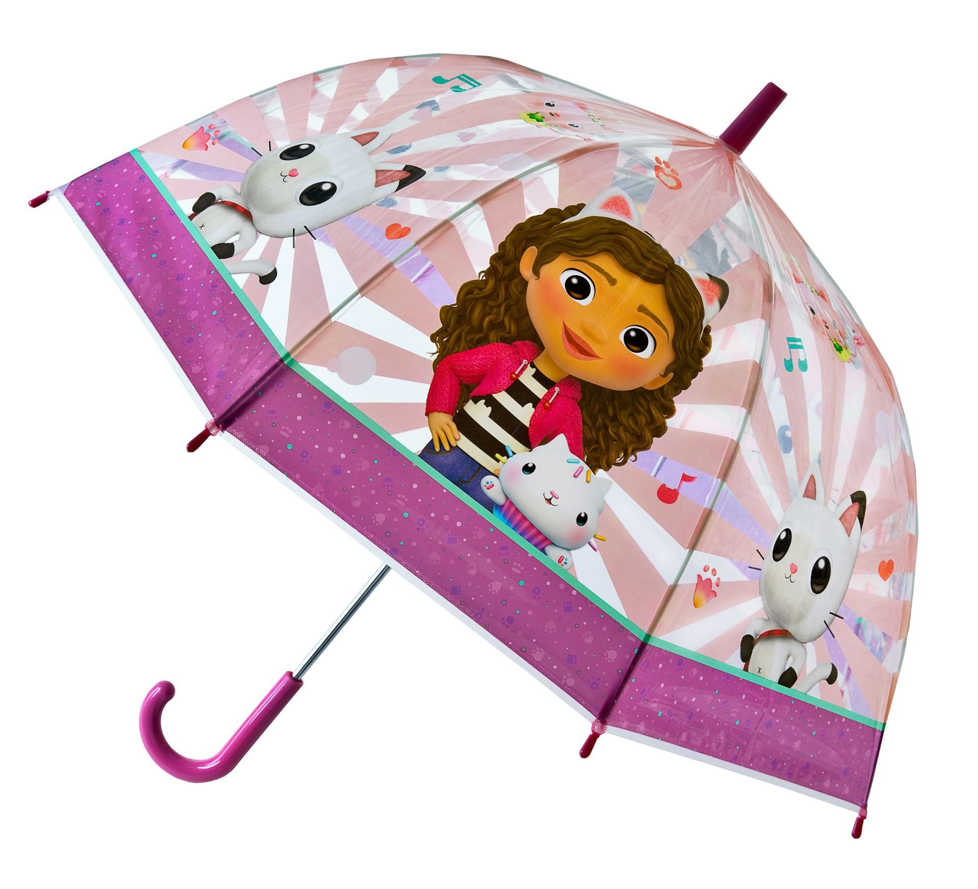 Gabby's Dollhouse Stockregenschirm Mädchen Regenschirm Fröhlicher Regenbegleiter