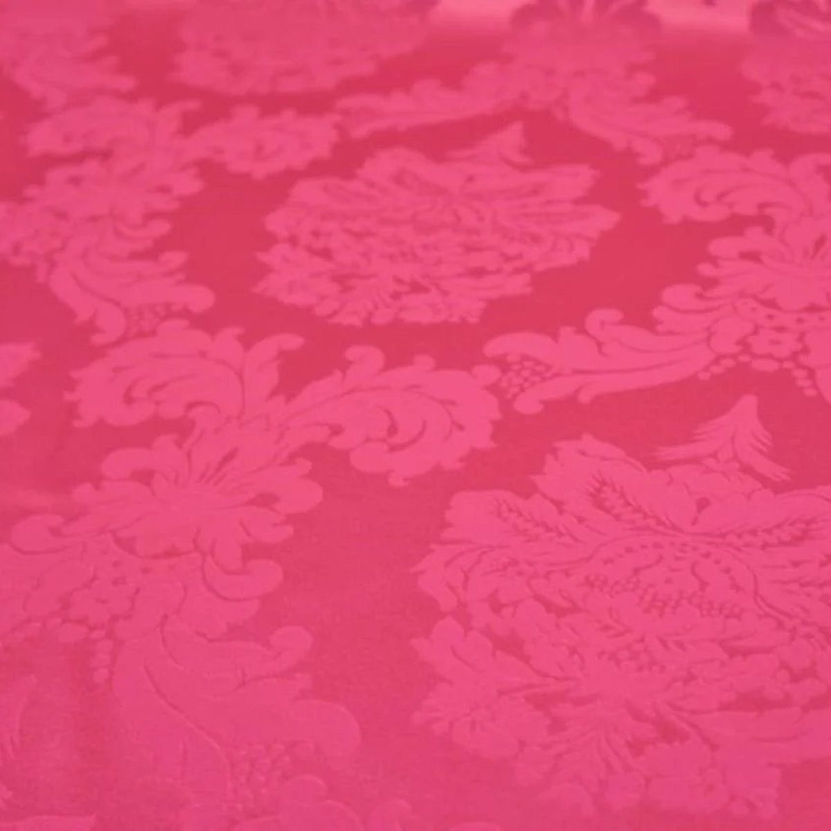 Stofferia Stoff Dekostoff Satin Jacquard Damasco Pink, Breite 280 cm, Meterware