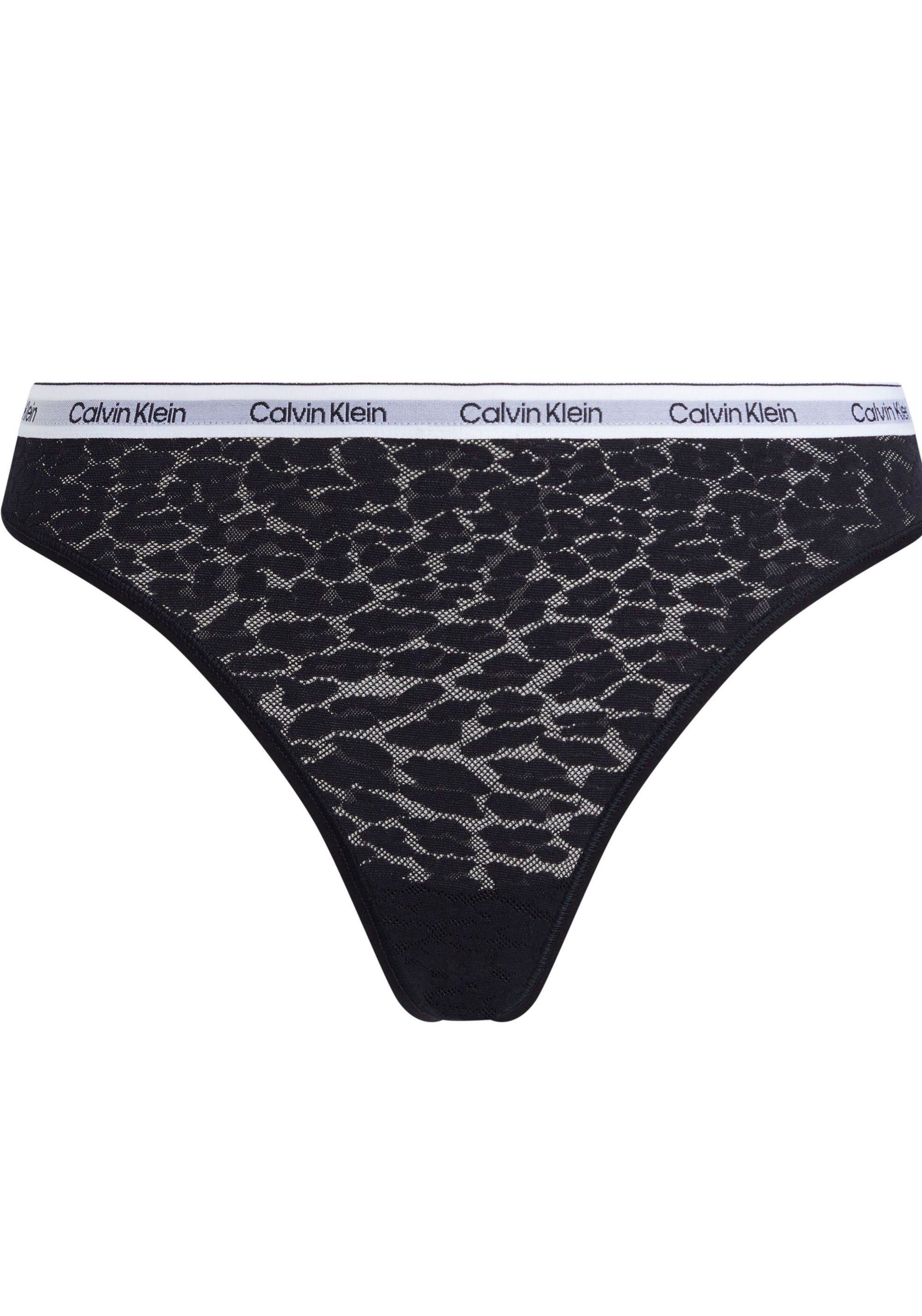 Calvin Klein Underwear T-String HIGH LEG THONG mit CK-Logo am Bund