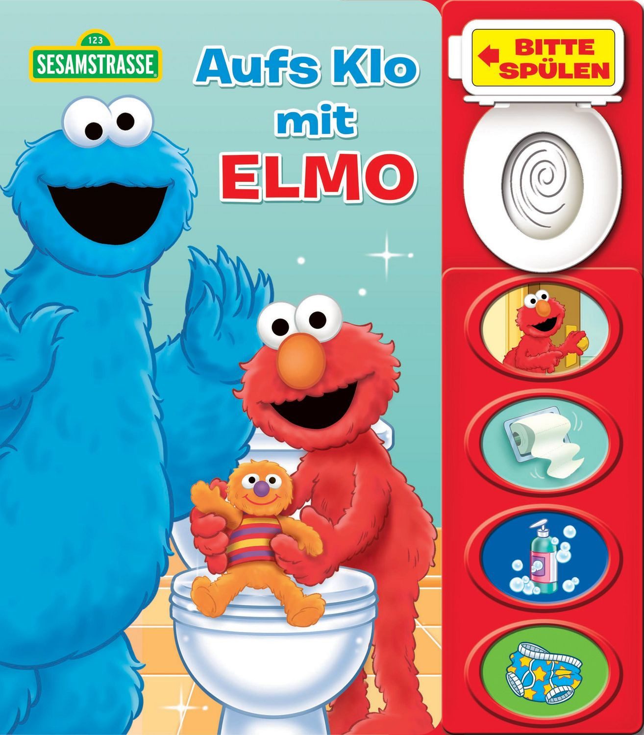 Sesamstraße - Aufs Klo mit Elmo - Mein Klo-Soundbuch - Pappbilderbuch / diverse