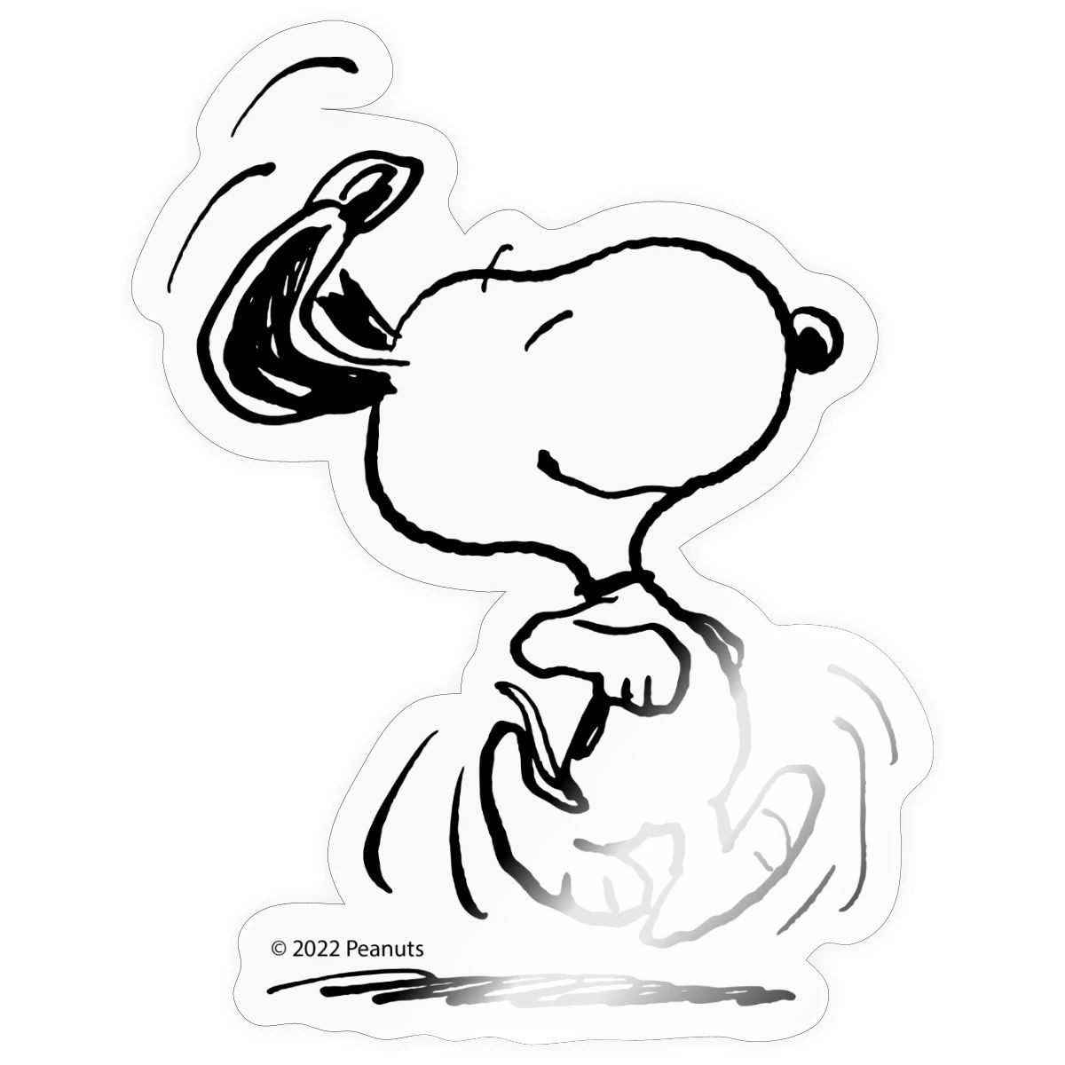 Spreadshirt Aufkleber Peanuts Snoopy Freut Sich Sticker Aufkleber – Bild 2 von 4