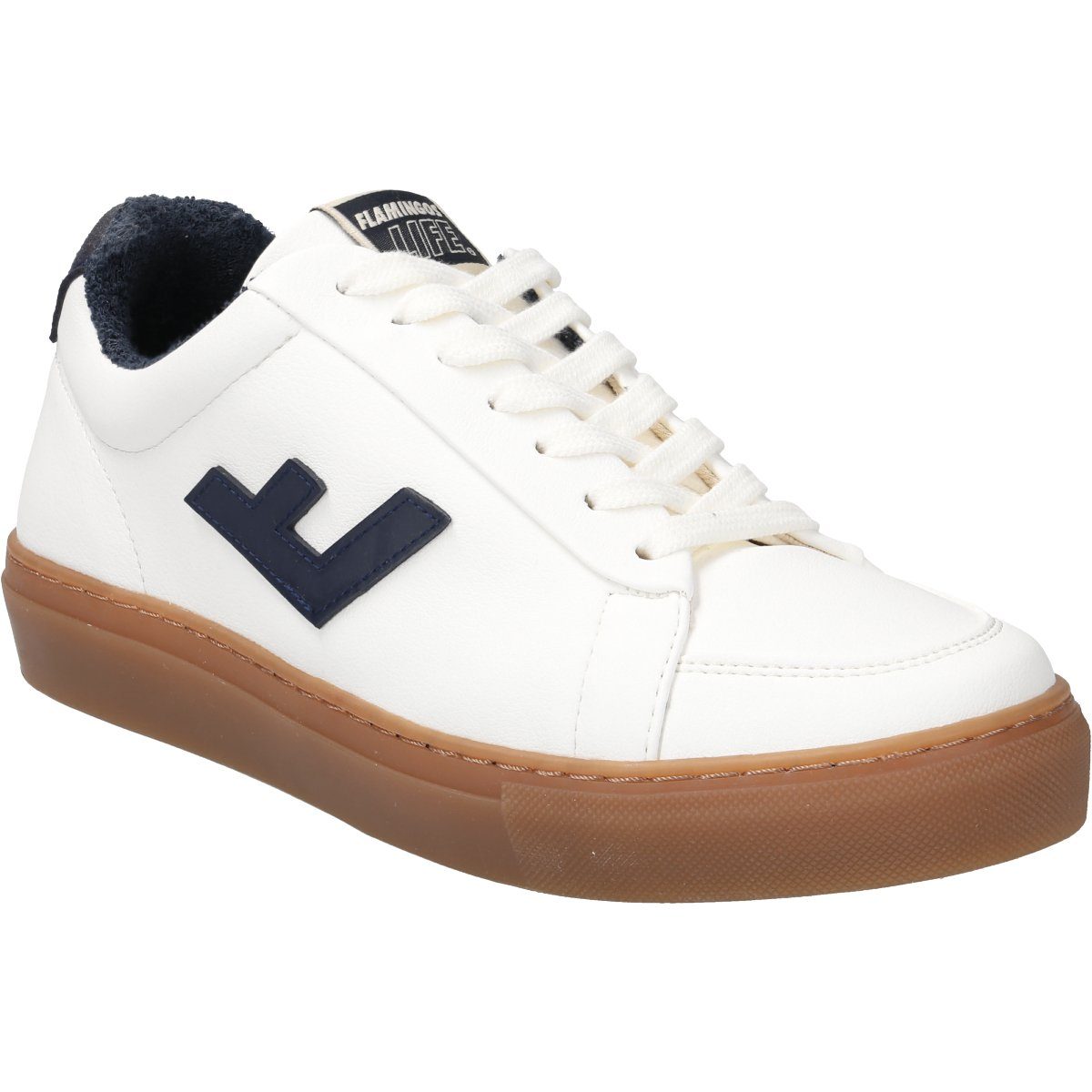 Flamingos' Life CLASSIC CARAMEL 70’s Golfschuh NAVY WHITE