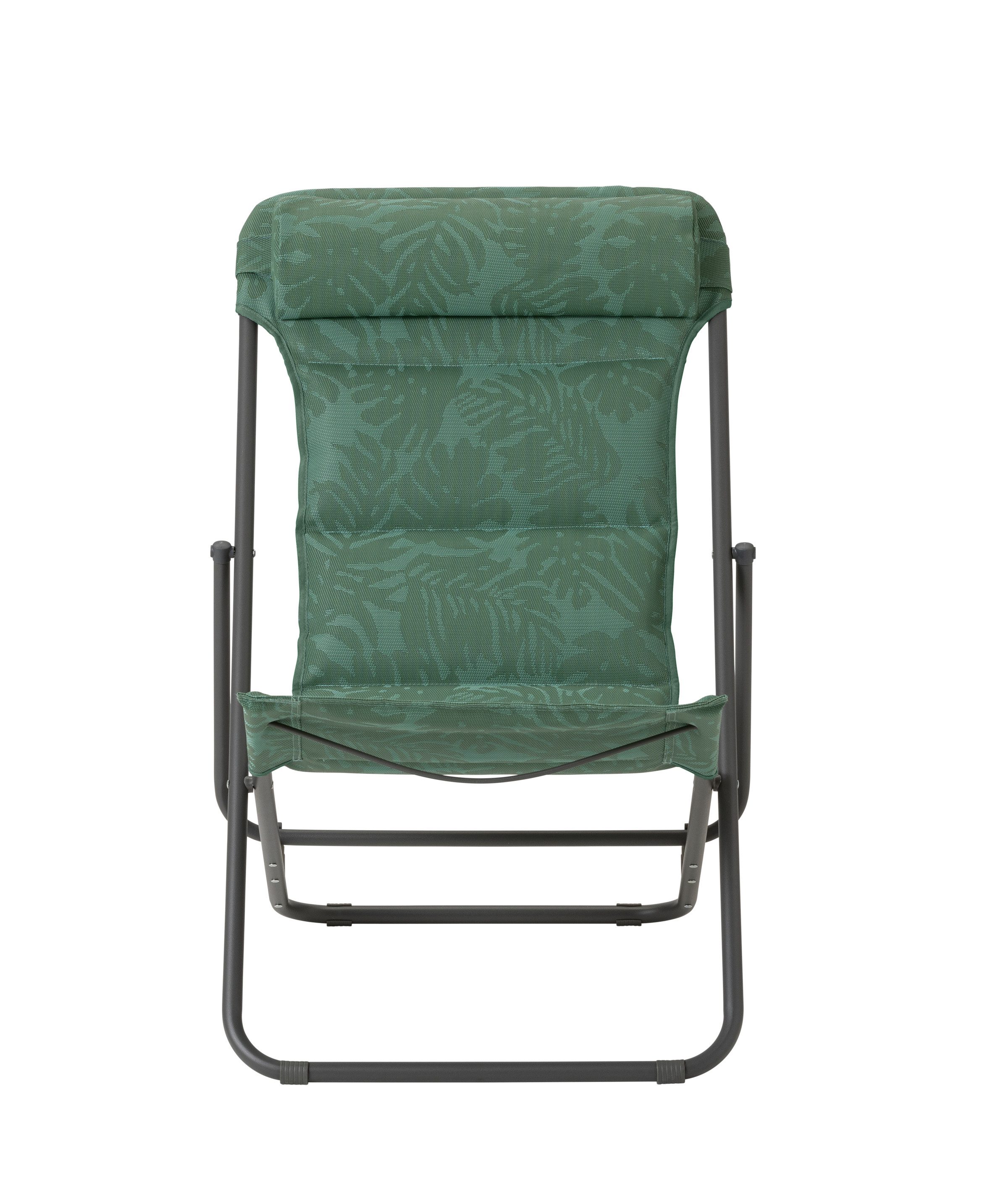 Dehner Gartenliege Campingstuhl Ibiza, 87 x 62 x 76 cm, klappbar, inkl. Kopfpolster, aus Stahl/Textilene/Polyester