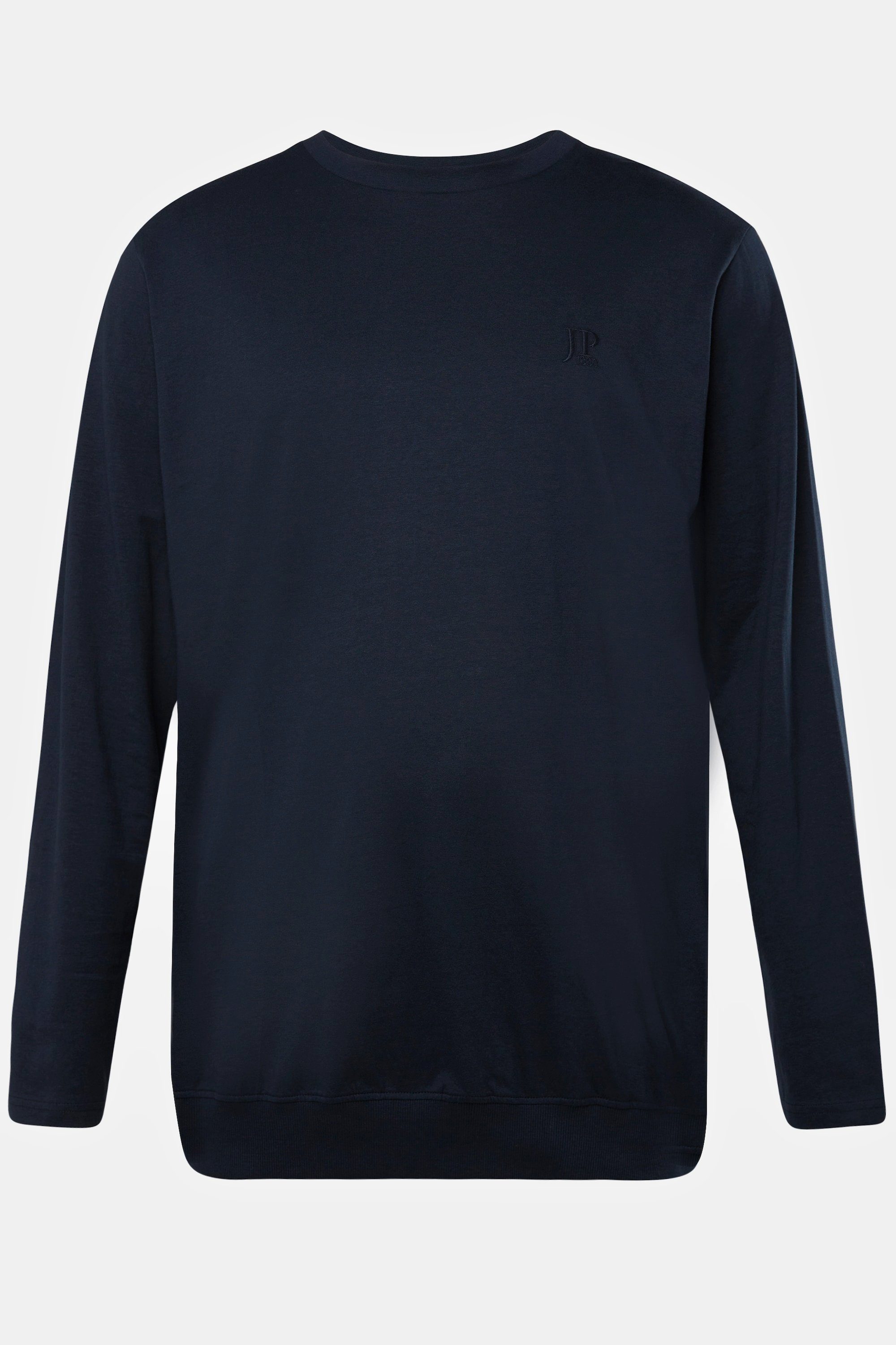 JP1880 T-Shirt 8 navy Langarmshirt bis XL Basic Rundhals blau Bauchfit