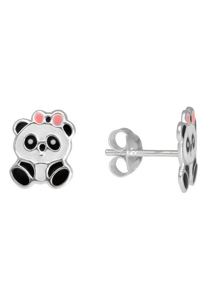 Firetti Paar Ohrstecker Schmuck Geschenk Silber 925 Ohrschmuck Pandabär, zu  Kleid, Shirt, Jeans, Sneaker! Anlass Geburtstag Weihnachten