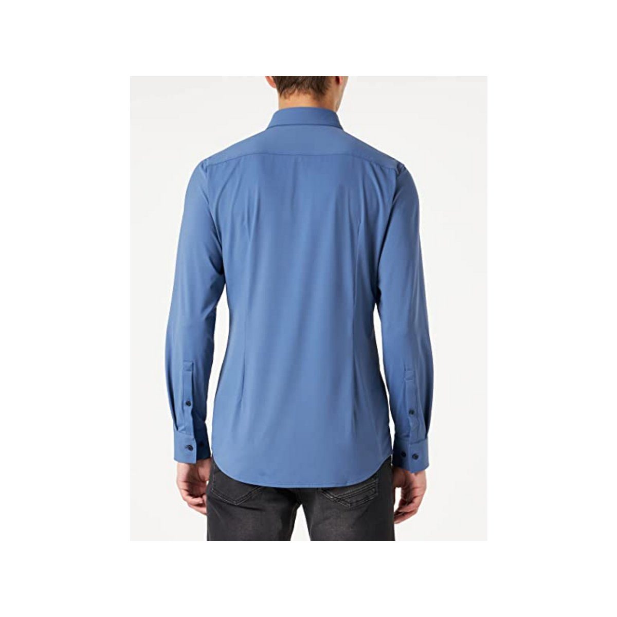 HUGO Langarmhemd blau (1-tlg)