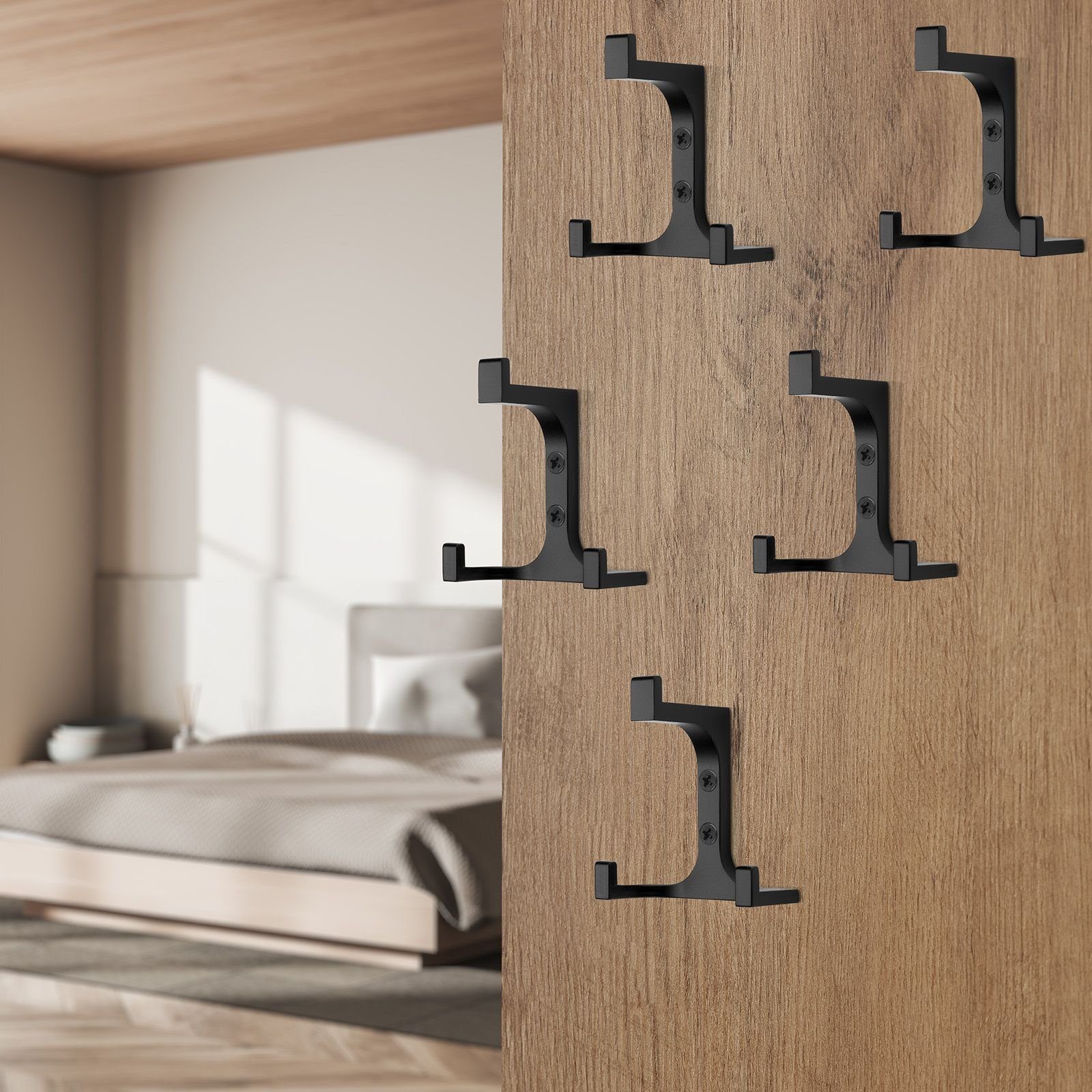 SO-TECH® Kleiderhaken Garderobenhaken QUADRATO 8,1 x 7 cm, (1-St), schwarz günstig online kaufen