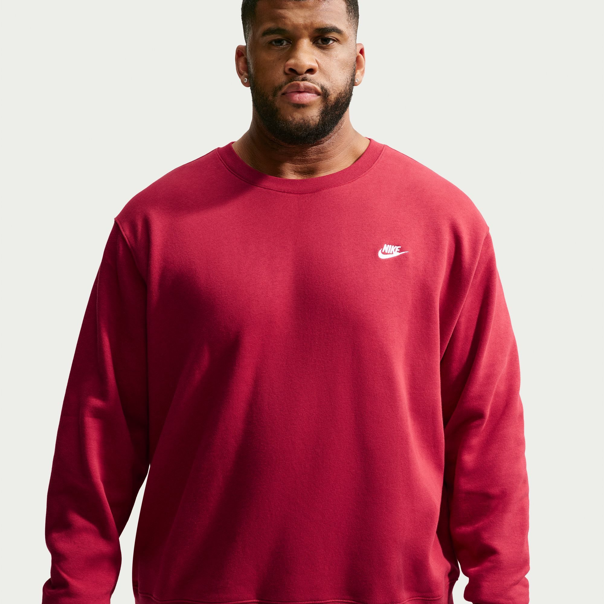 Nike Sportswear Sweatshirt M NK CLUB BB CREW kurzärmelige Ausführung, mit Rundhalsausschnitt, aus Jersey-Material