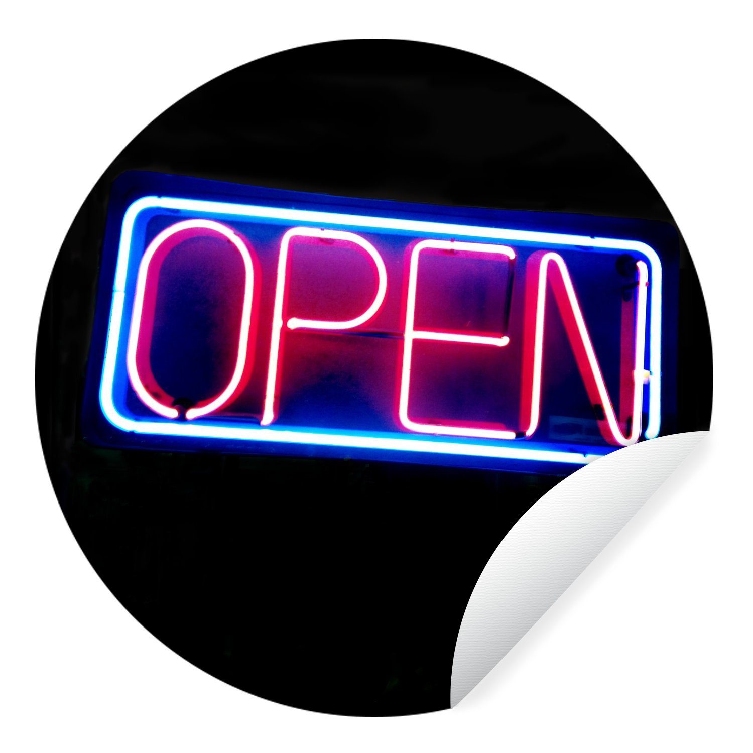 MuchoWow Wandsticker Eine Leuchtreklame mit dem Text open (1 St), Wandtatto günstig online kaufen