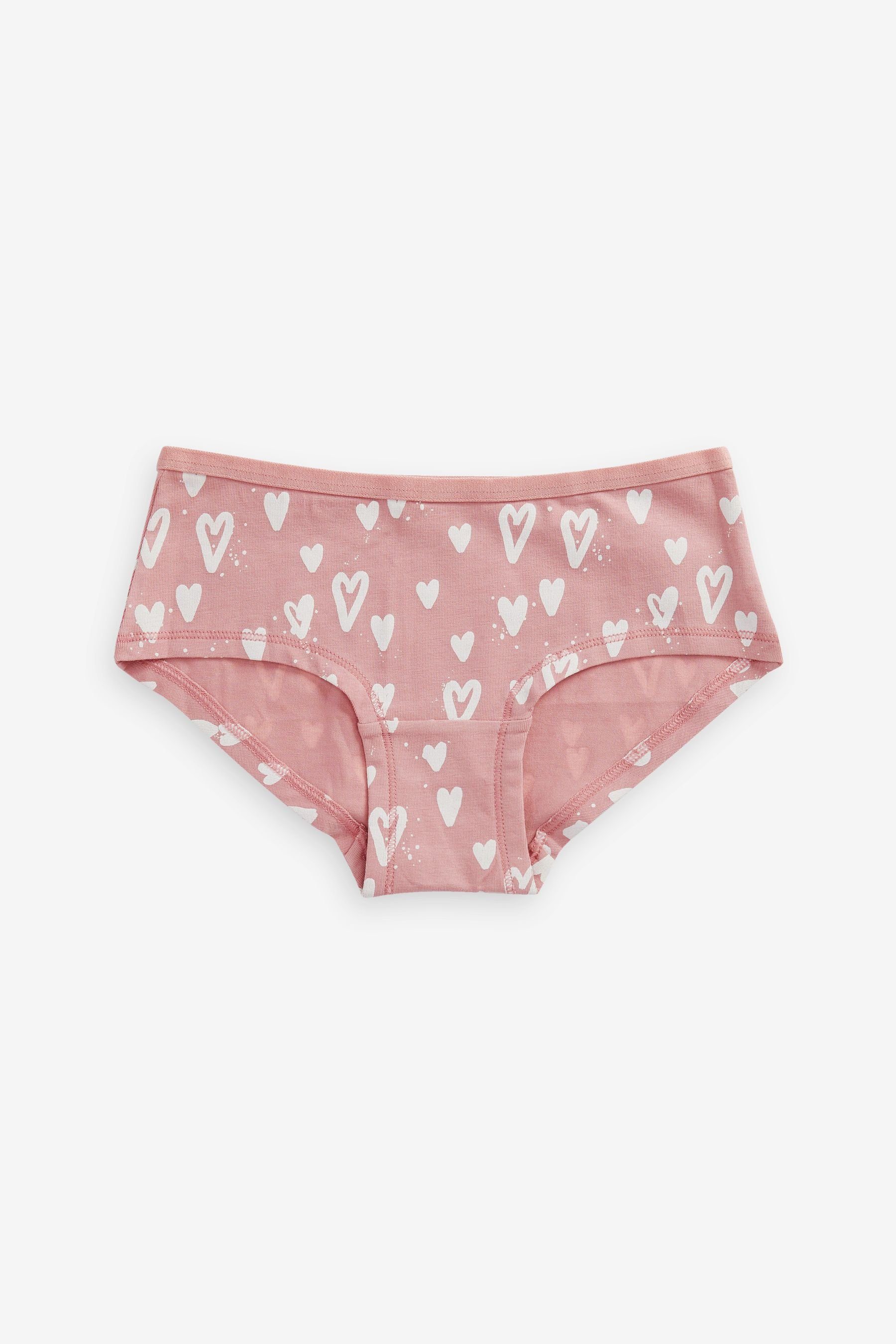 (7-St) Pink/Cream im 7er-Pack Hüftslips Print Hipster Next Animal