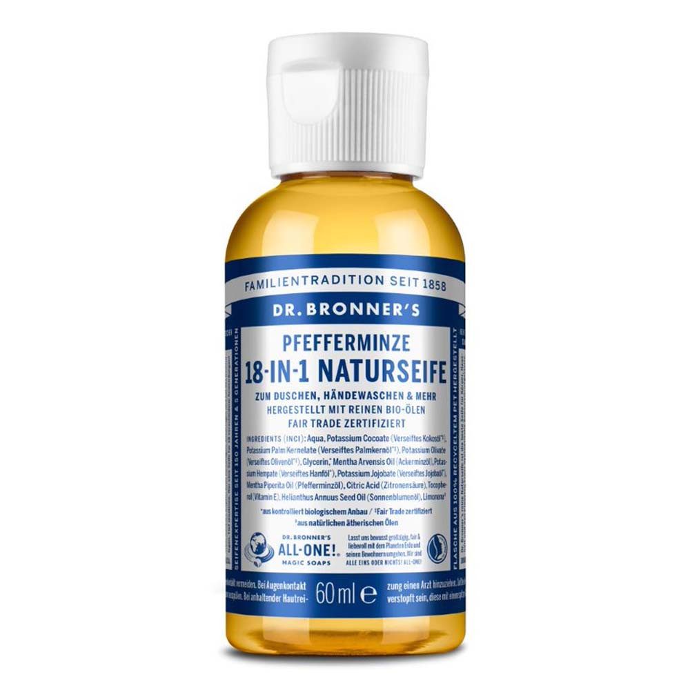 Flüssigseife Pfefferminze - 18in1 Naturseife 60ml