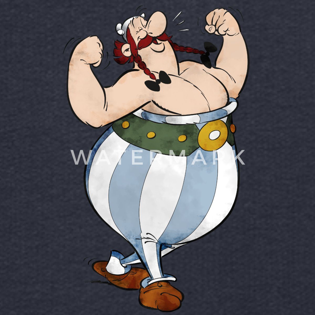 Spreadshirt Hoodie Asterix & Obelix Glücklich Muskeln Kinder Premium Hoodie (1-tlg)