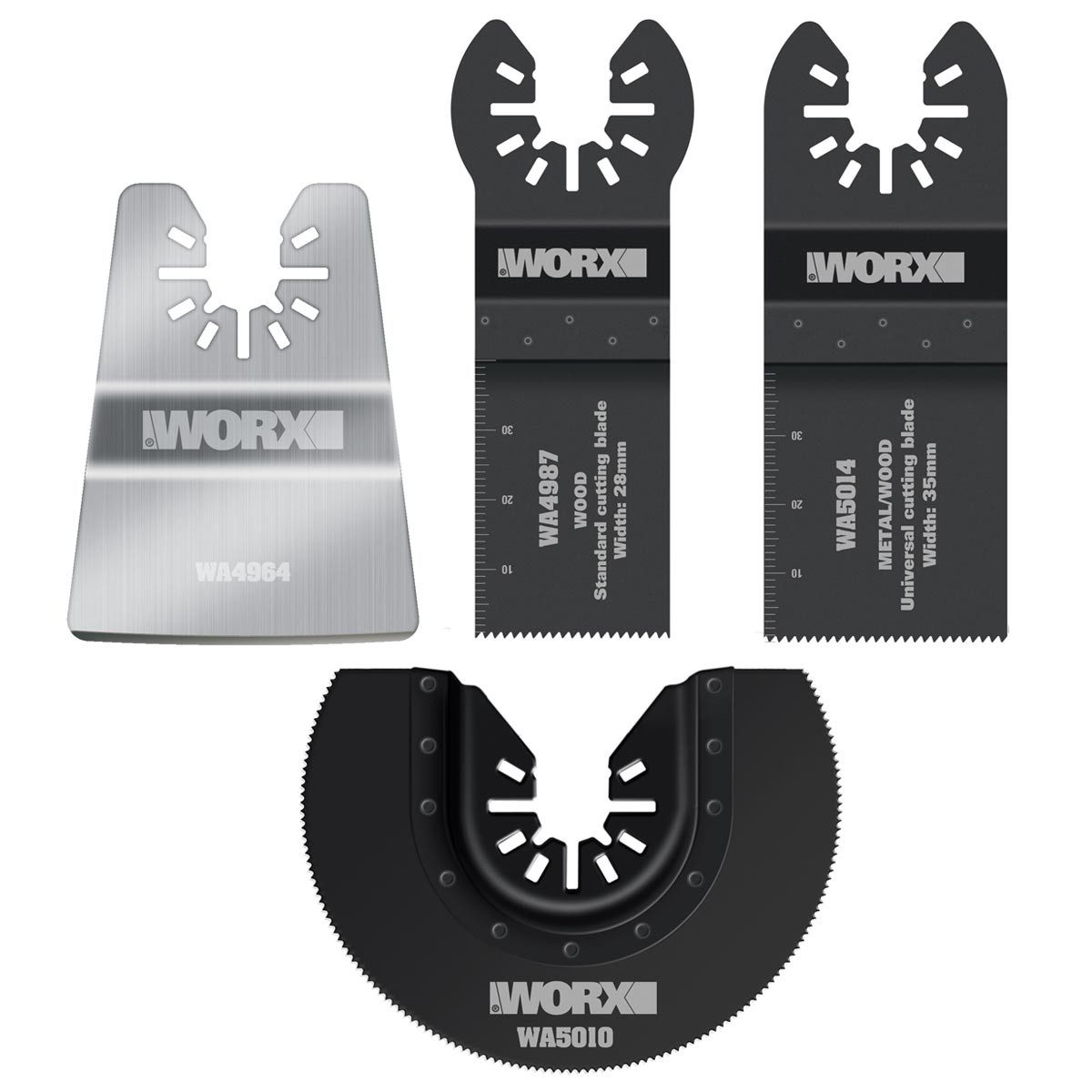 Worx Multitool Worx 4-teiliges Bodenaufbereitungsset WA5092 für Sonicrafter 4-teilig, (4 St)