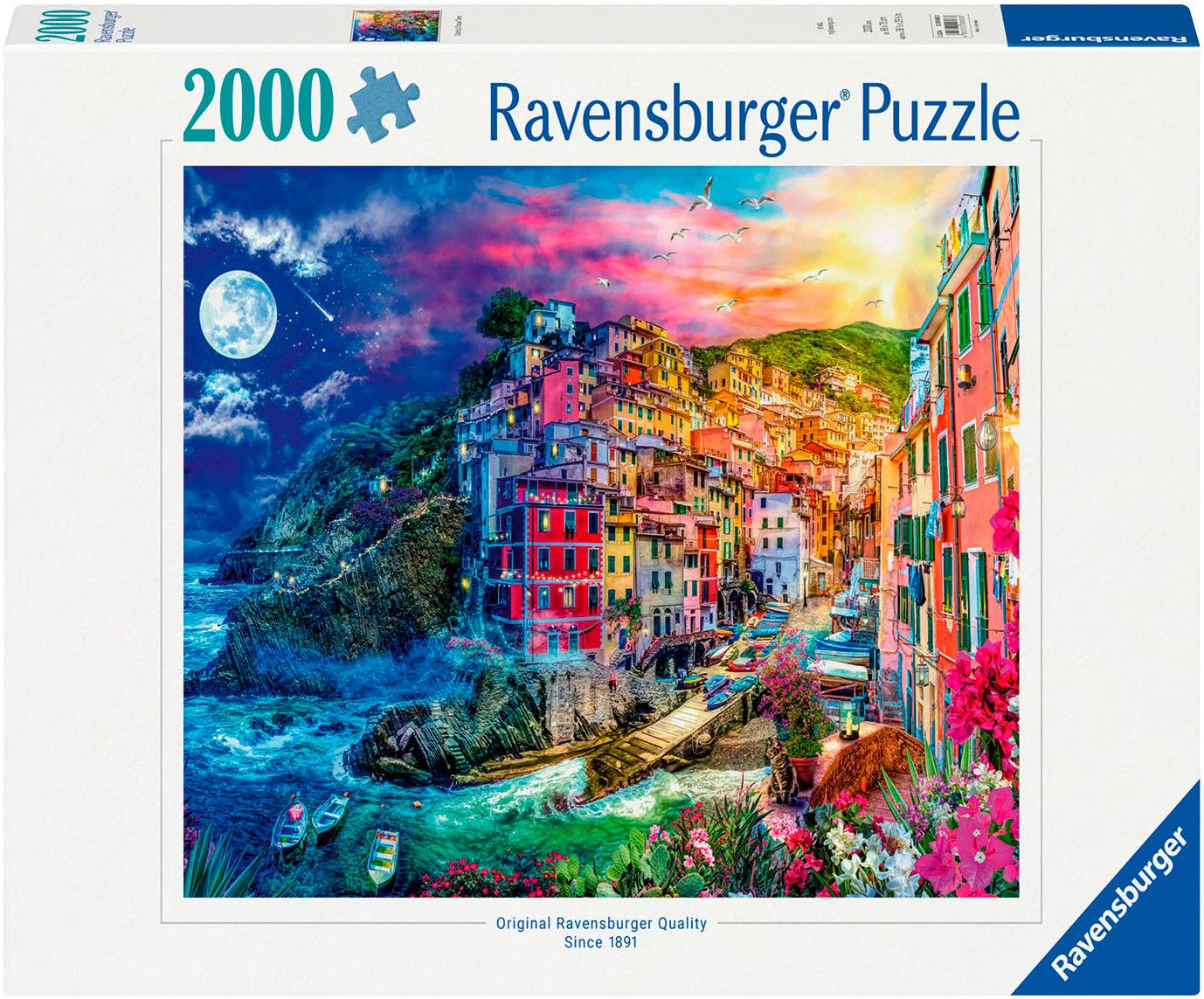 Ravensburger Puzzle Farbenfrohe Cinque Terre, 2000 Puzzleteile, Made in Ger günstig online kaufen