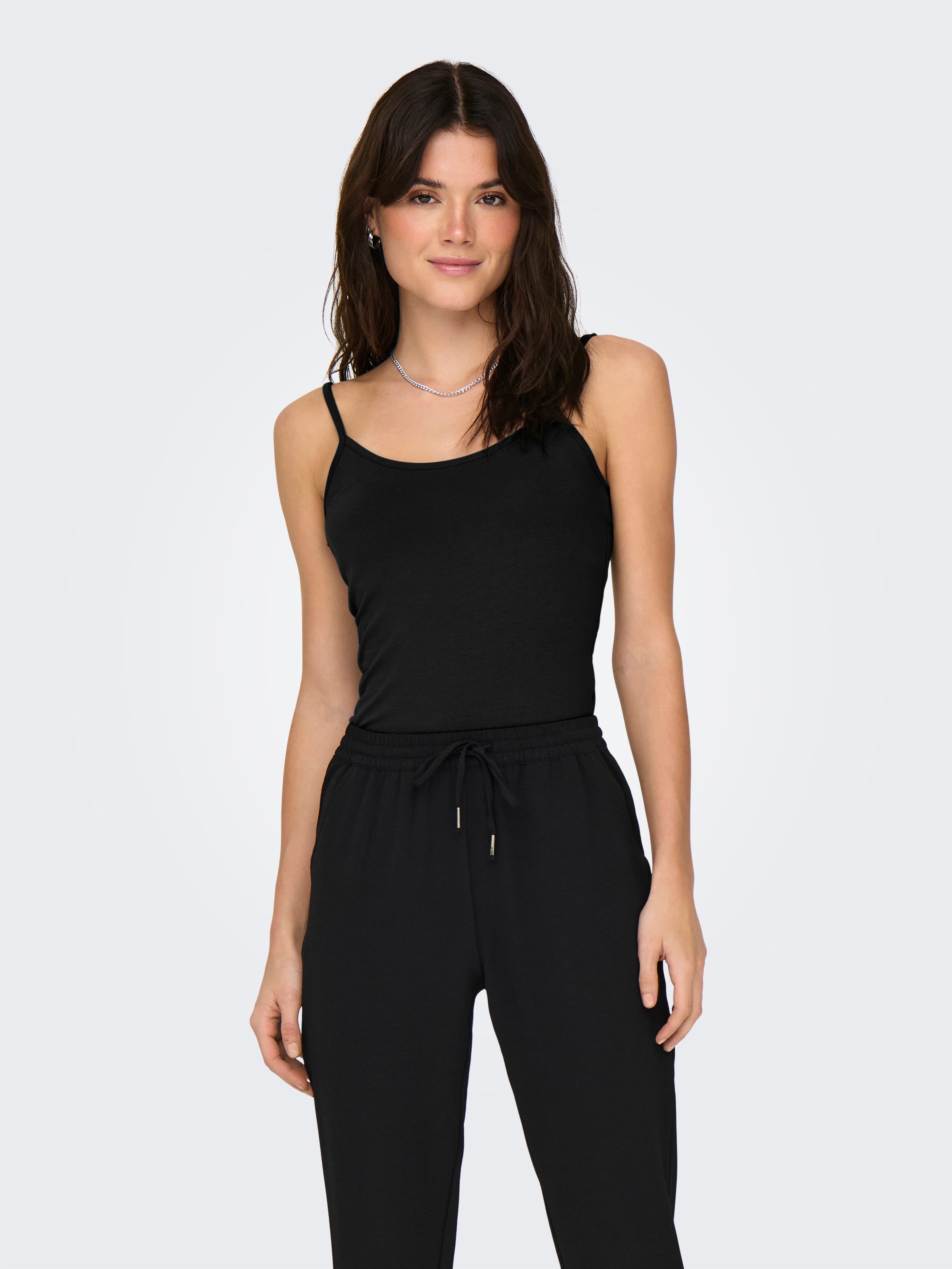 ONLY Spaghettitop ONLLOVE – Spaghettitops im Doppelpack mit elastischem Tra günstig online kaufen