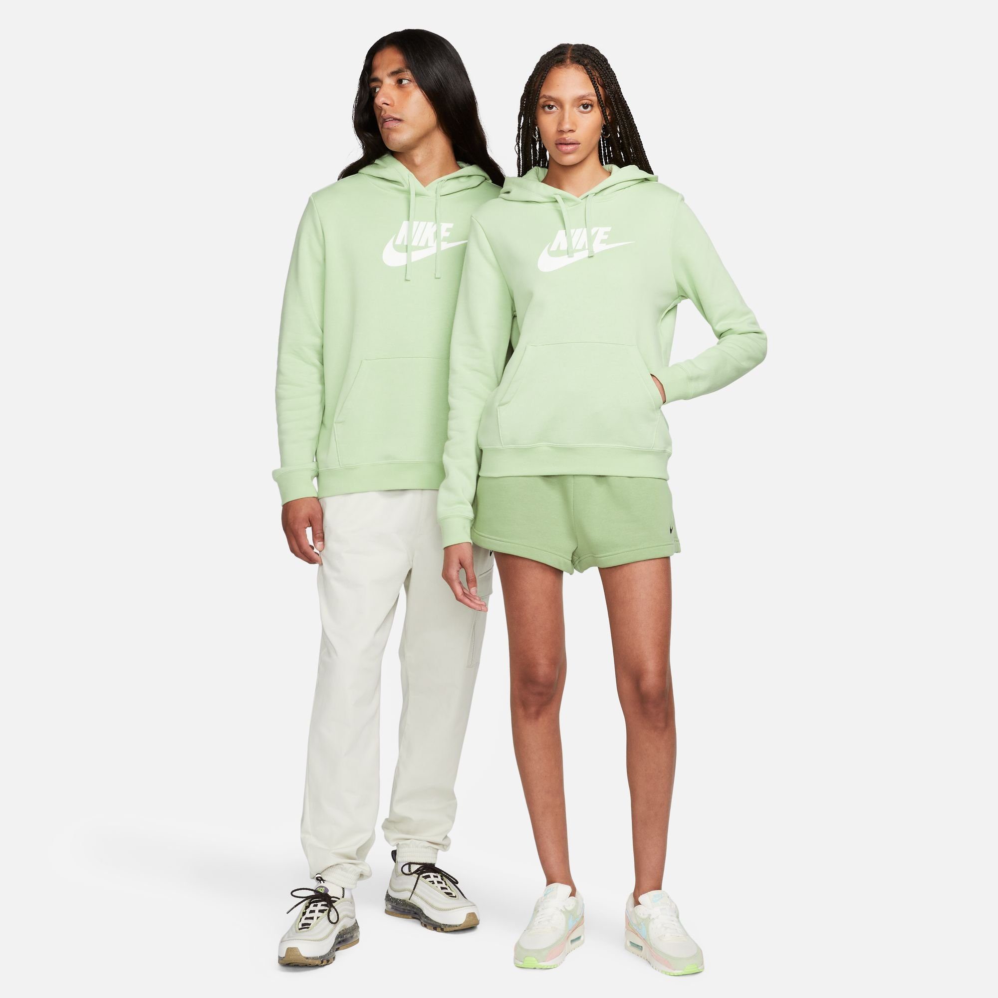 Club Fleece Logo Sportswear HONEYDEW/WHITE Hoodie Pullover Nike Kapuzensweatshirt Women's