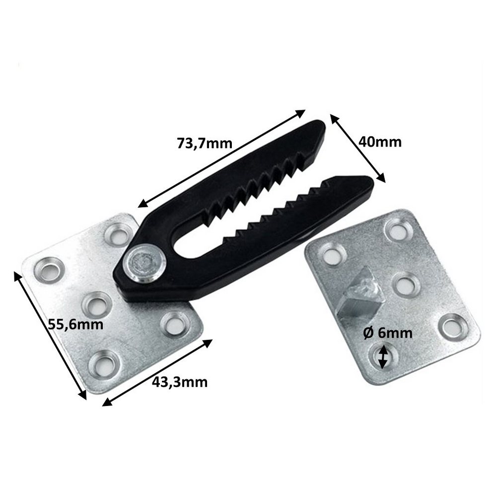 Thumbnail - BAYLI Flachverbinder 4 Paar Möbel Steckverbinder, Couchverbinder, Schnapp-Verbinder für