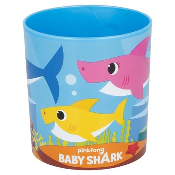 Baby Shark Lunchbox Baby Shark Haie 3 tgl. Set, Kunststoff, (3-tlg), Brotdose mit 3 Kammern mit Becher und Tasse