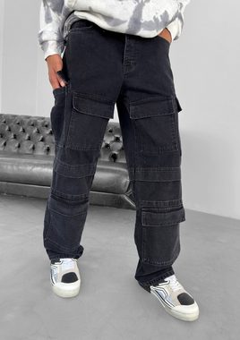 Abluka Bequeme Jeans BAGGY MULTI POCKET CARGO JEANS