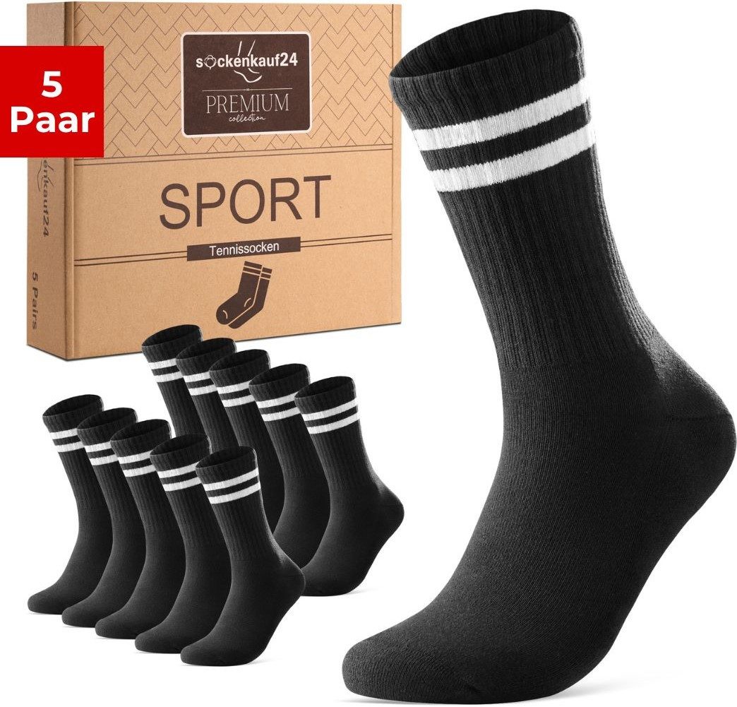 Tennissocken Sportsocken Damen & Herren Atmungsaktive Premium Crew Socken