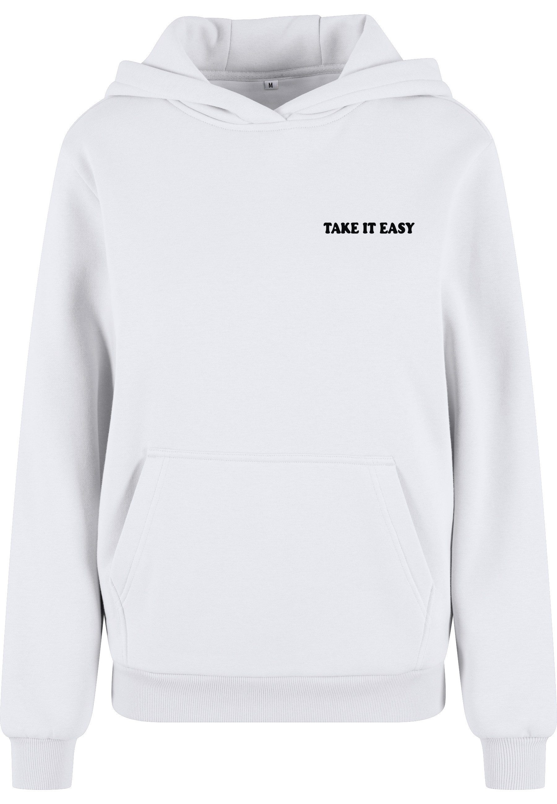 Kapuzensweatshirt Miss Tee Take It Easy Flowers Ladies Fluffy Hoody