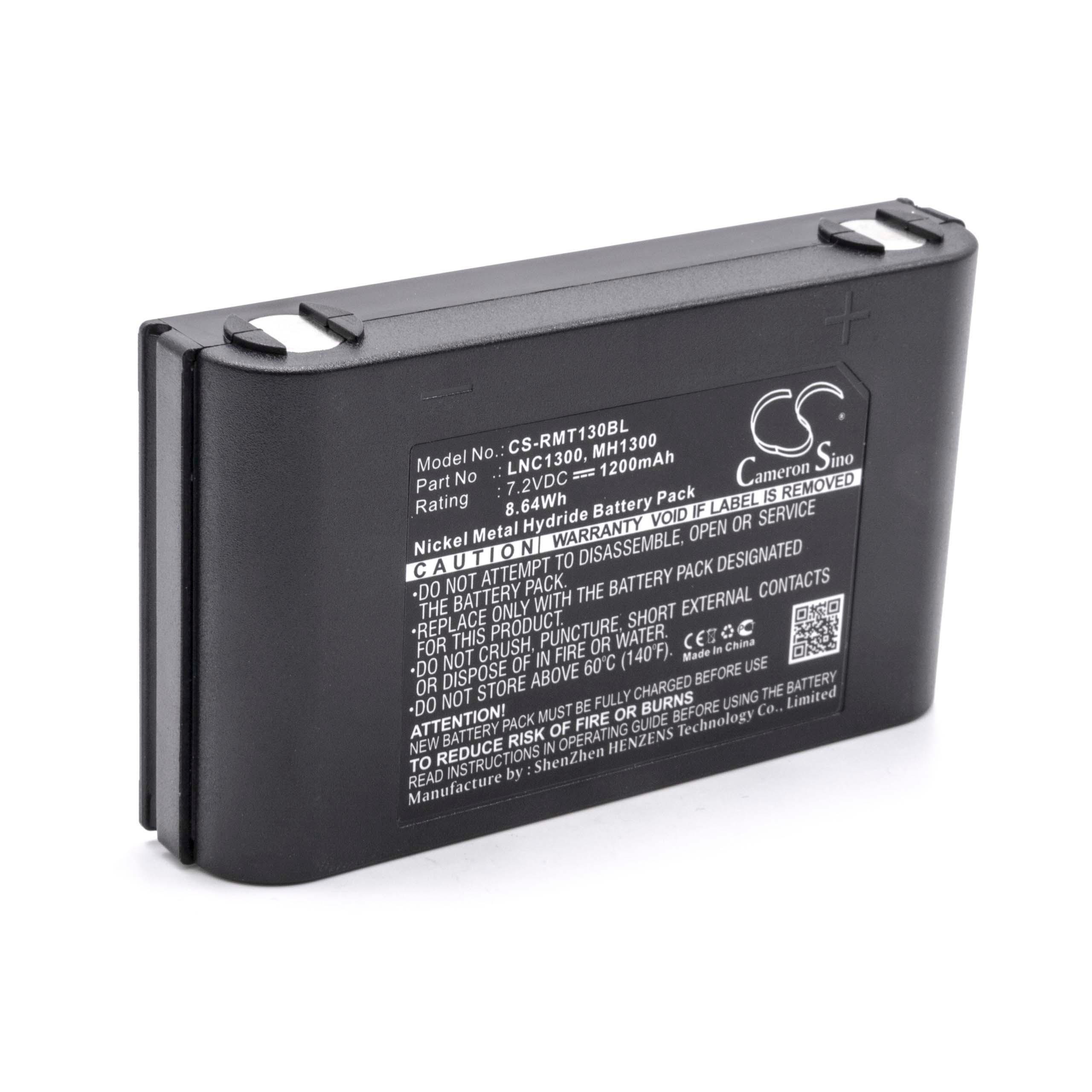 vhbw Ersatz für Ravioli NC1300, MH1300 für Akku NiMH 1200 mAh (7,2 V)