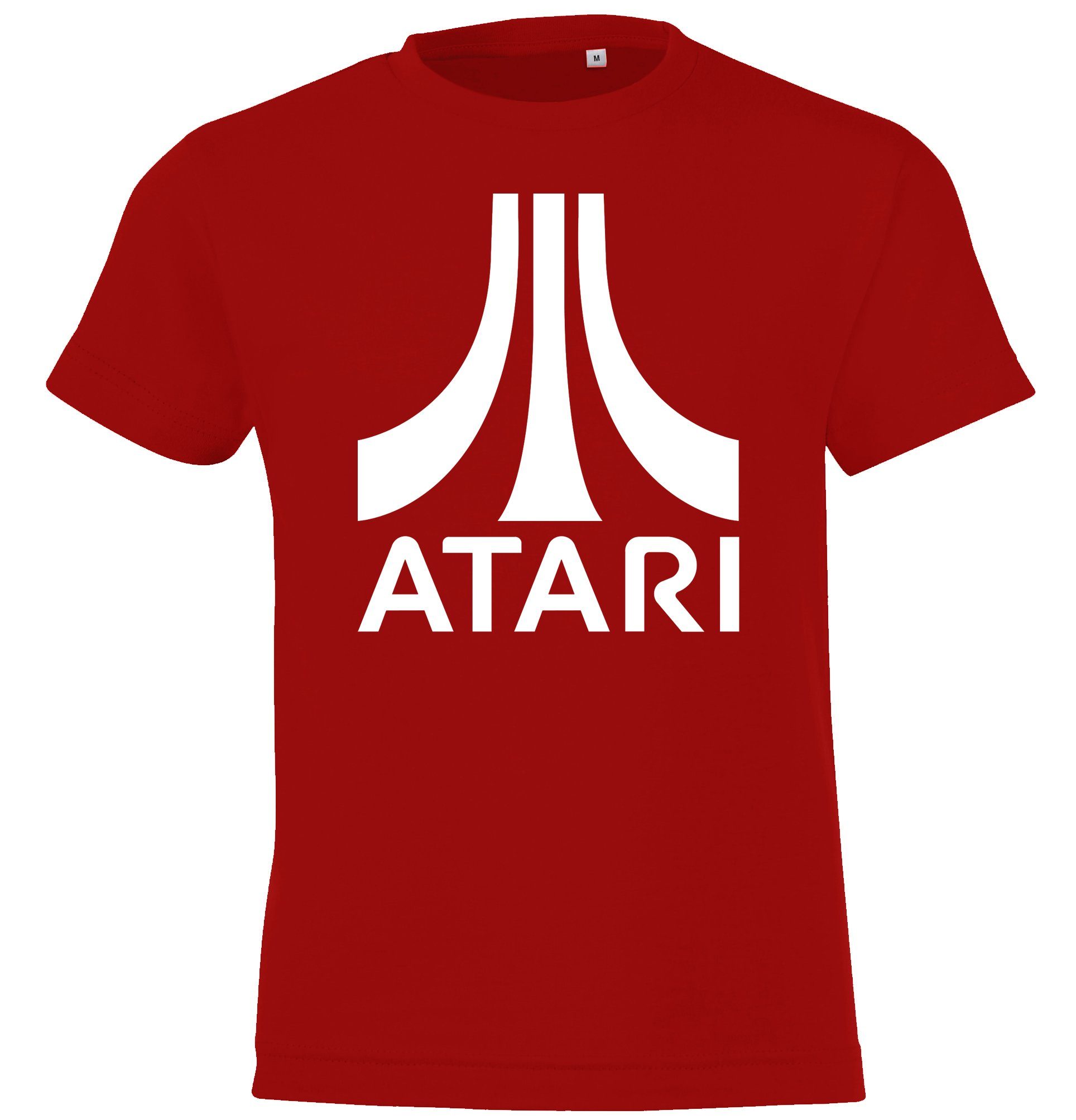 Frontprint trendigem Atari T-Shirt Kinder T-Shirt Designz Youth Rot mit