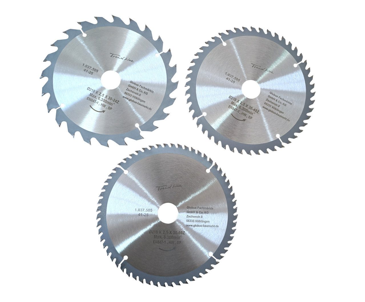 Trend Line Kreissägeblatt TrendLine Kreissägeblatt-Set Ø 210 mm Bohrung Ø 30