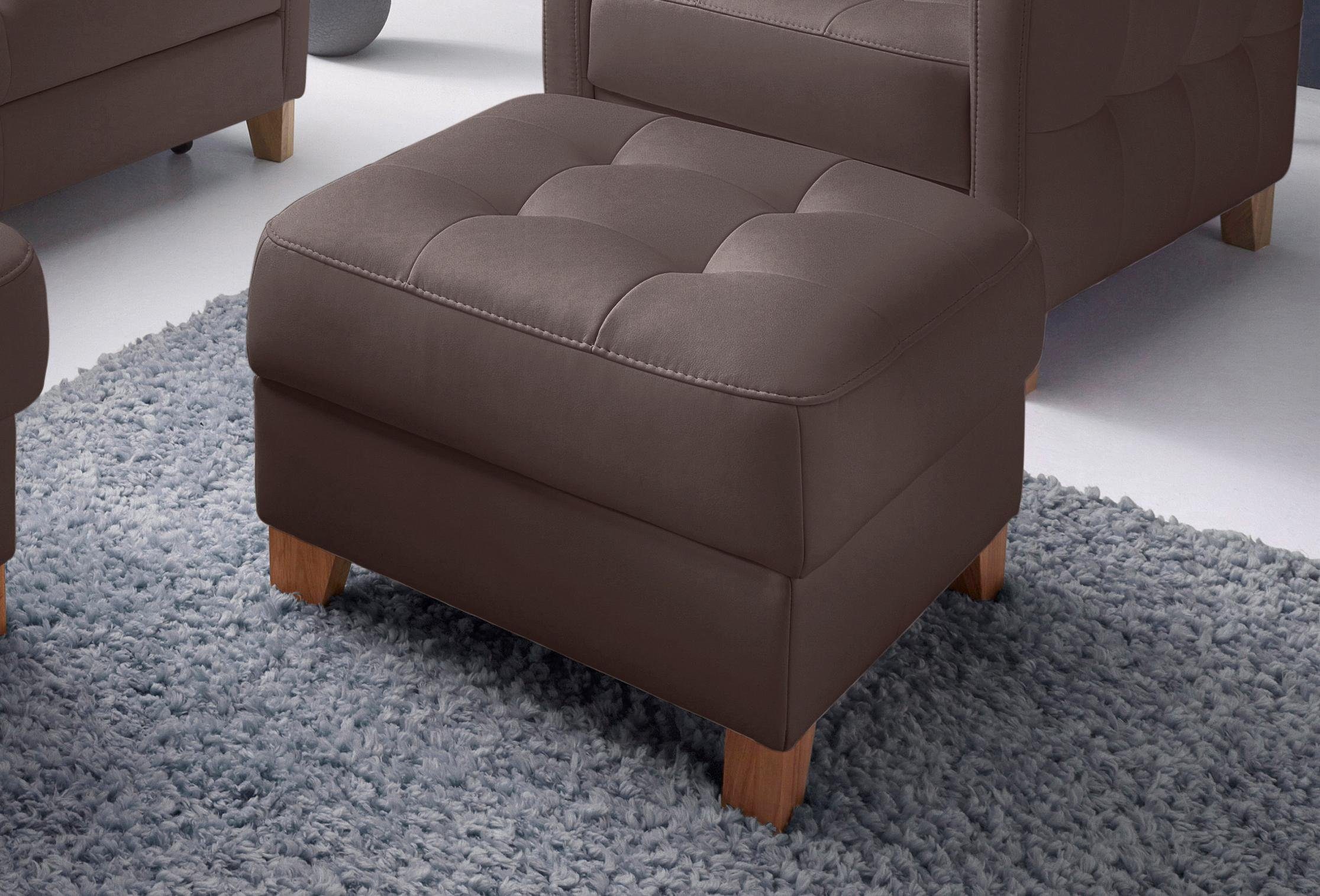 exxpo - sofa fashion Hocker Elio bequemer Sitzkomfort und aufwendiger Detailverarbeitung, mit Staufach unter der Sitzfläche