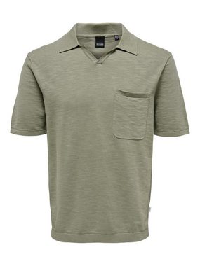 ONLY & SONS Poloshirt Einfarbiges Polo Hemd aus Baumwolle Kurzarm Shirt ONSACE 5025 in Grün