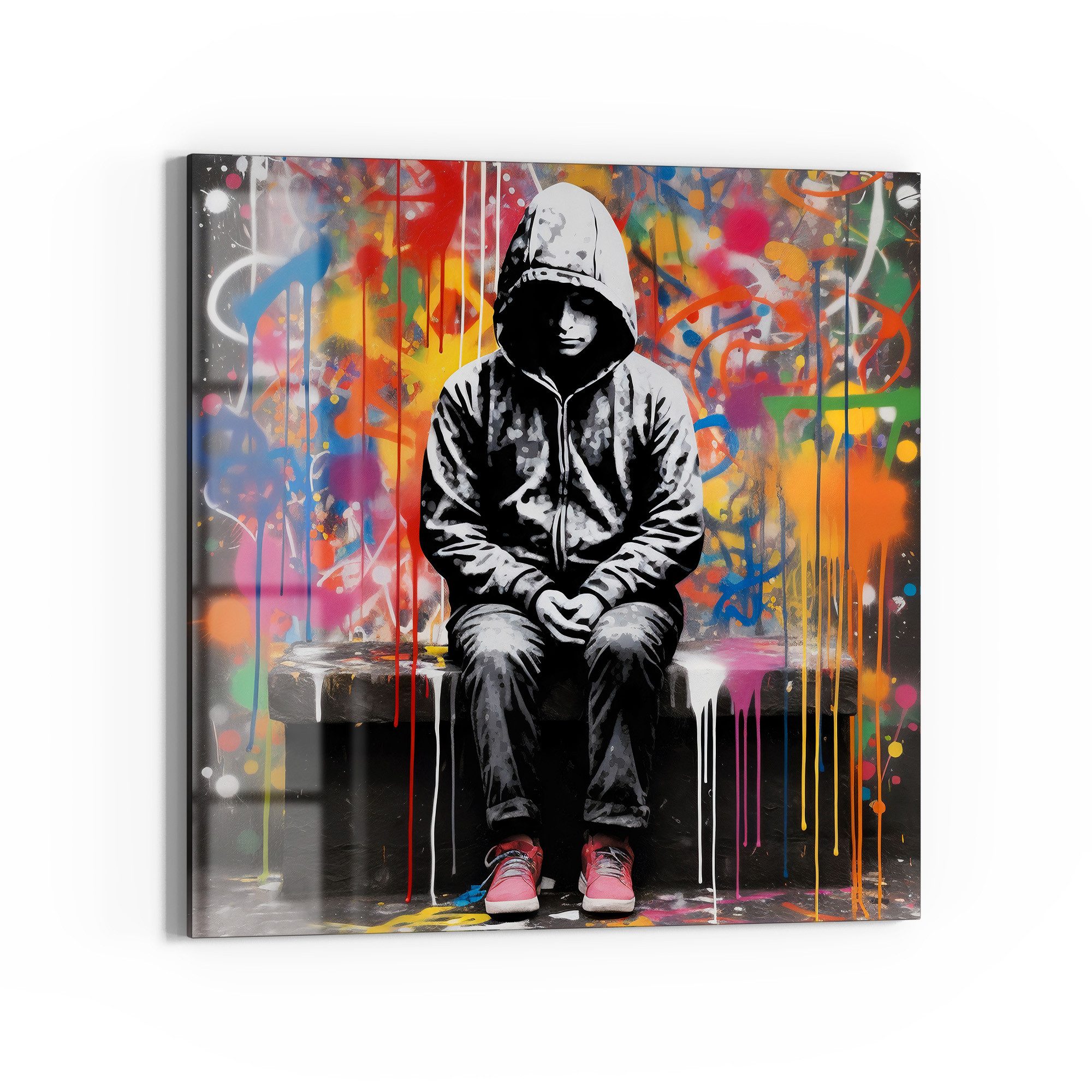 DEQOART Magnettafel 'Farbige Adoleszenz', Whiteboard Pinnwand beschreibbar