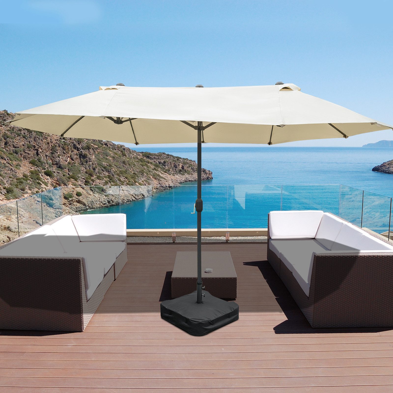 Outsunny Sonnenschirm Doppelsonnenschirm, LxB: 460x270 cm, günstig online kaufen