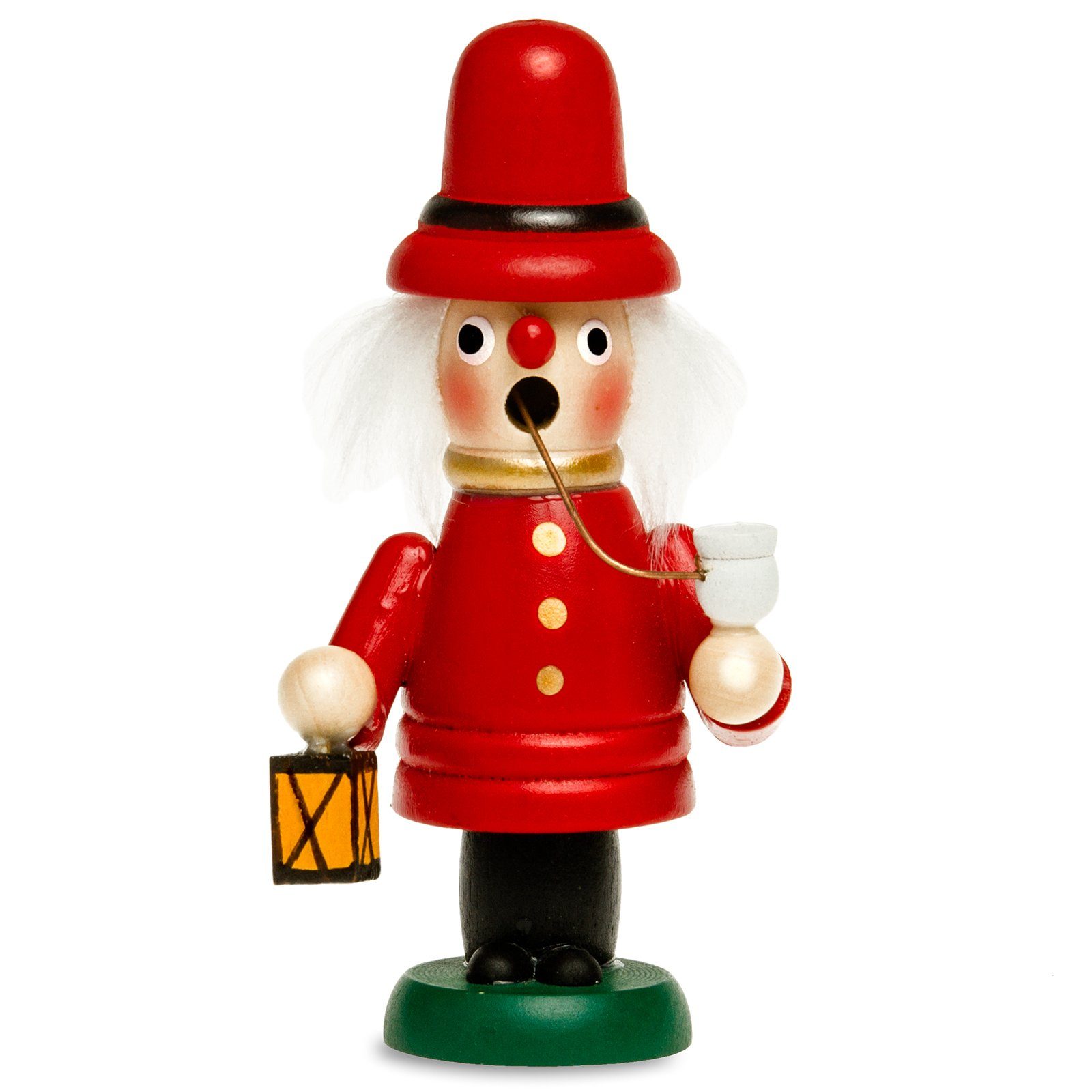 SIKORA Weihnachtsfigur SIKORA RM-G Mini Räuchermännchen aus Holz G6 Nachtwächter rot