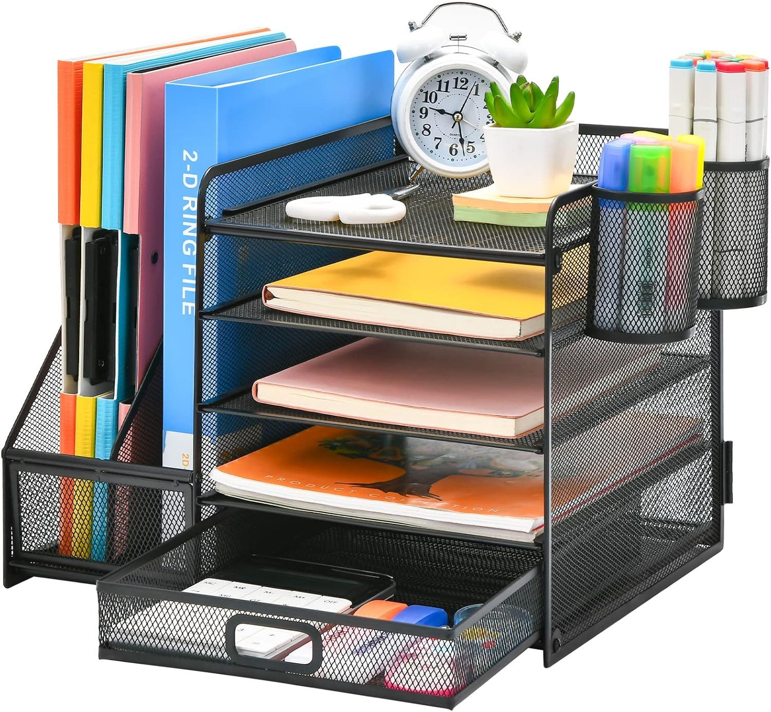 SURFOU Schreibtischaufsatz Schreibtisch Organizer mit Aktenhalter günstig online kaufen