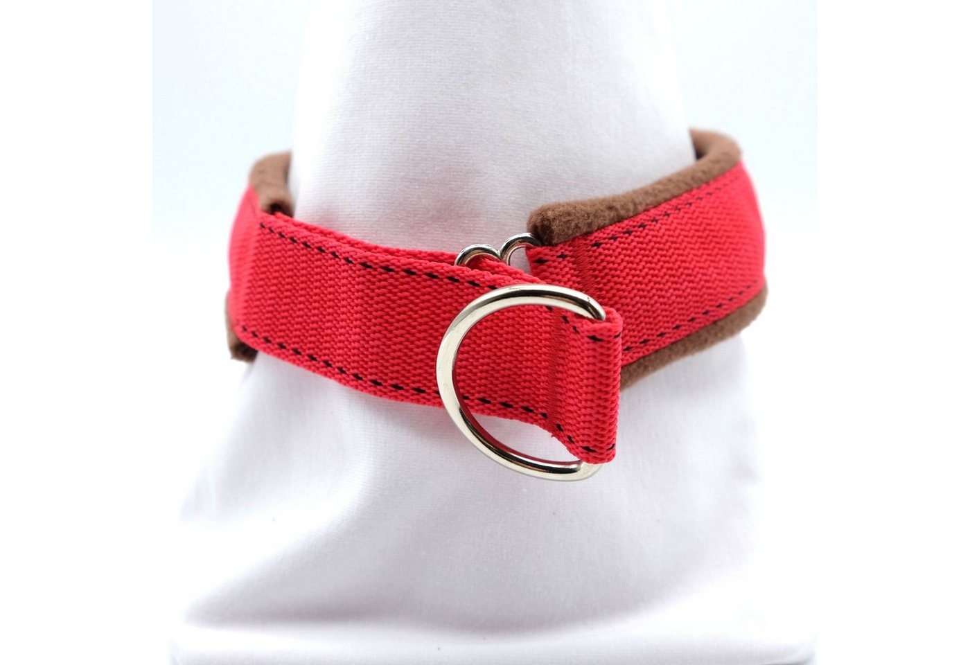 Thumbnail - Doppelmoppel Hunde-Halsband Hundehalsband kleine Hunde, Zugstopp Fleece 41 cm, Fleece, HANDMADE IN GERMANY
