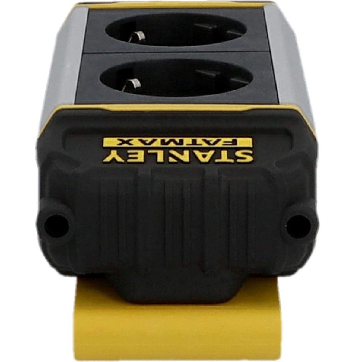 STANLEY 5m ALU Mehrfachstecker 2-Fach mit Clip Mehrfachsteckdose (Schutzkontaktstecker), 5m Steckdosenleiste IP20 Halteclip Mehrfachsteckdose Steckerleiste – Bild 4 von 5